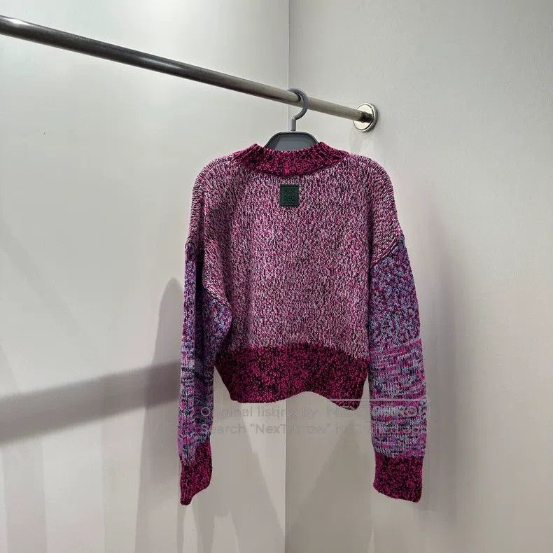 Loewe Loewe Logo leather patch color block sweater Size S / US 4 / IT 40 - 2 Thumbnail