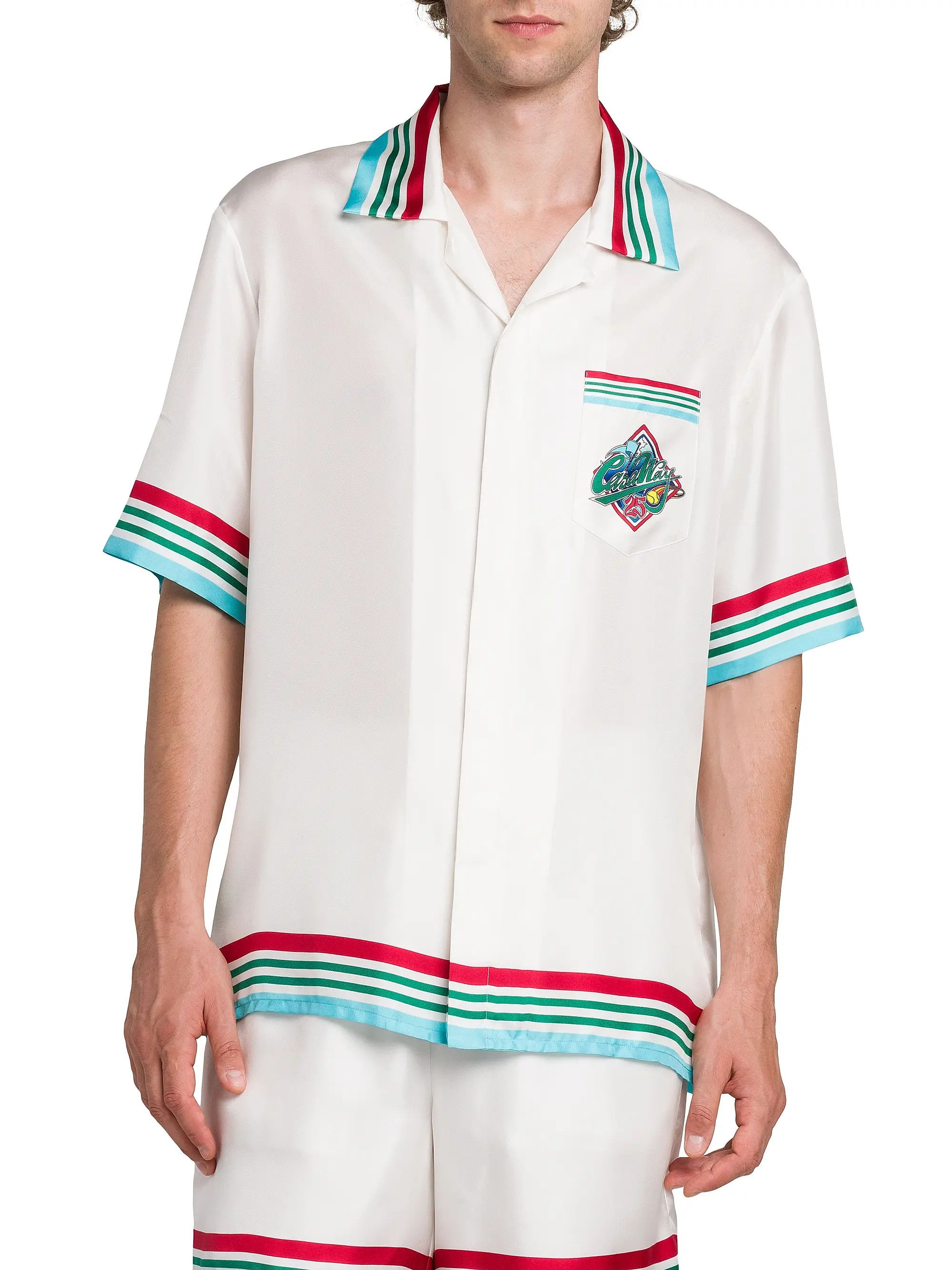 Casablanca os11x0725 Casaway Silk Cuban Collar Shirt in Multicolor Size US S / EU 44-46 / 1 - 3 Thumbnail