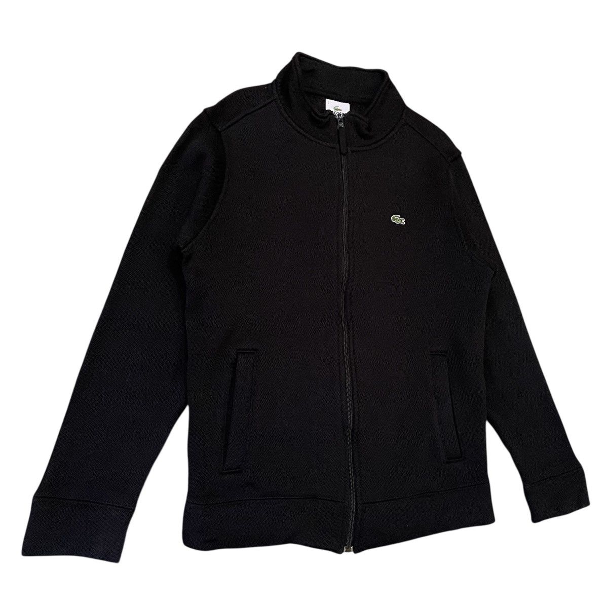 Lacoste Vintage Lacoste Black Zip-Up Knit Jacket - Made in Japan Size US M / EU 48-50 / 2 - 2 Thumbnail
