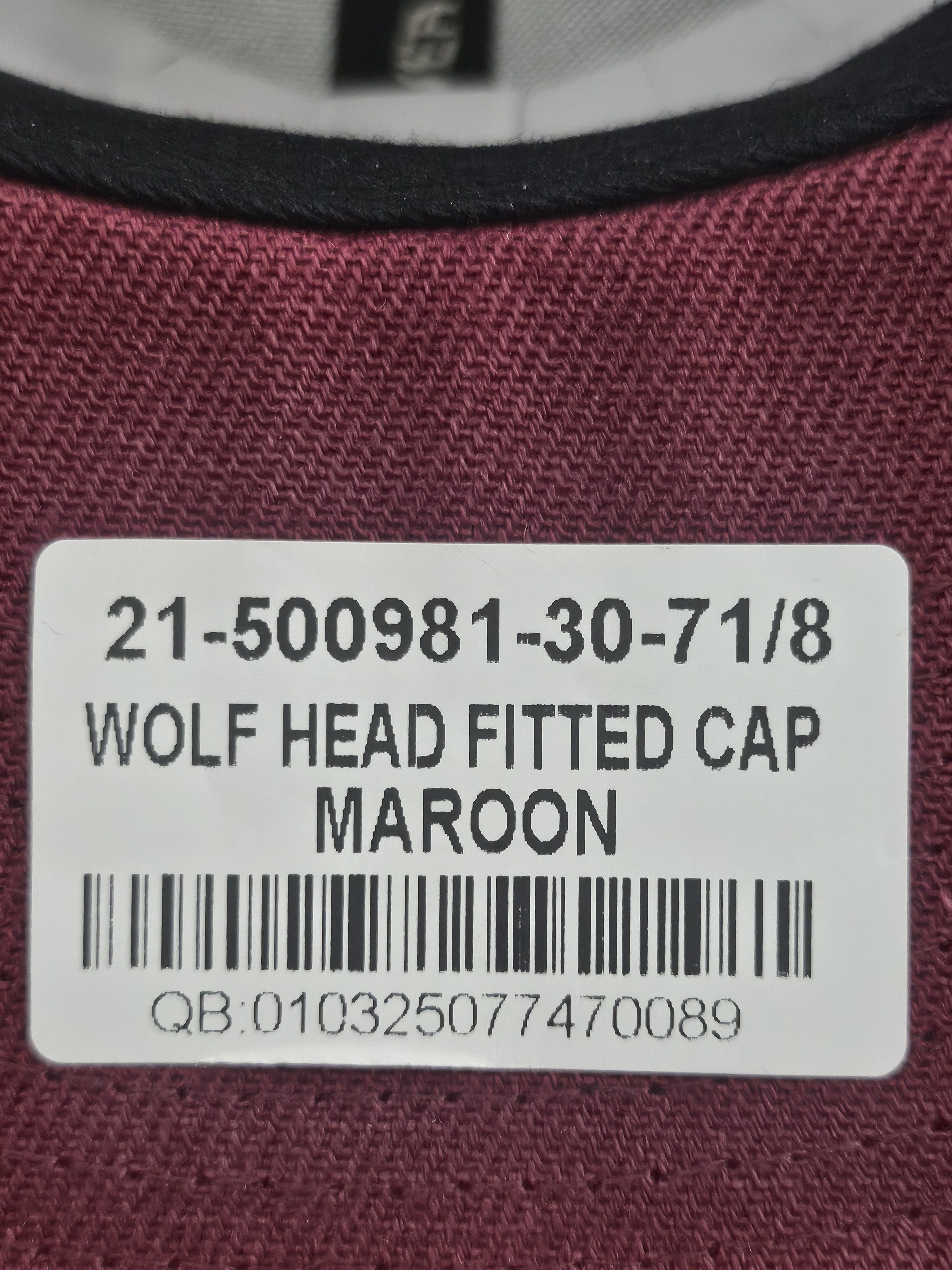 Darc Sport Darc Sport Maroon 7-1/8 Fitted Wolves Hat 674 of 1000 Size ONE SIZE - 2 Thumbnail