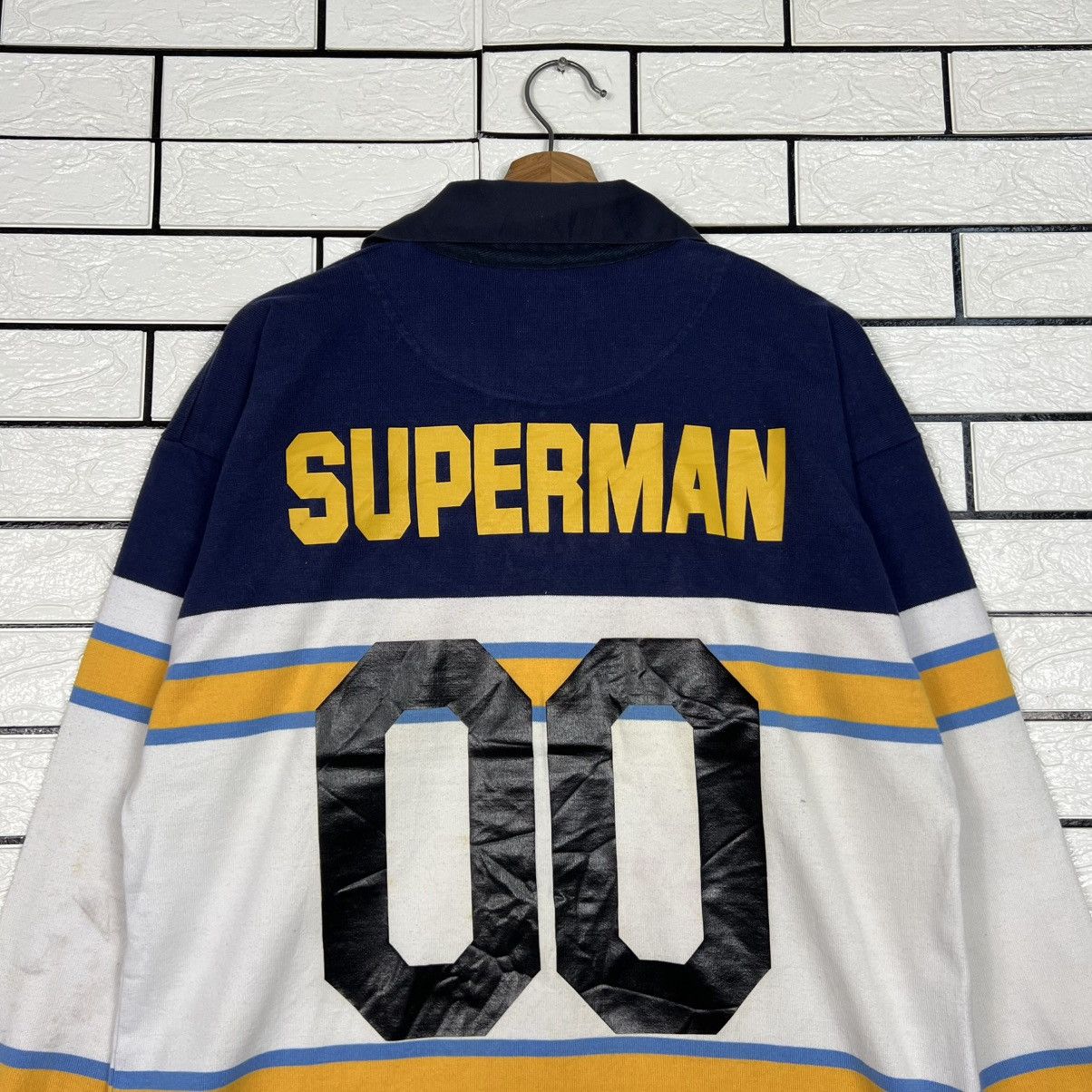 Vintage Y2k TRIPLE CROWN SUPERMAN No. 00 Polo Rugby Shirt #4027-C183 Size US XL / EU 56 / 4 - 2 Thumbnail