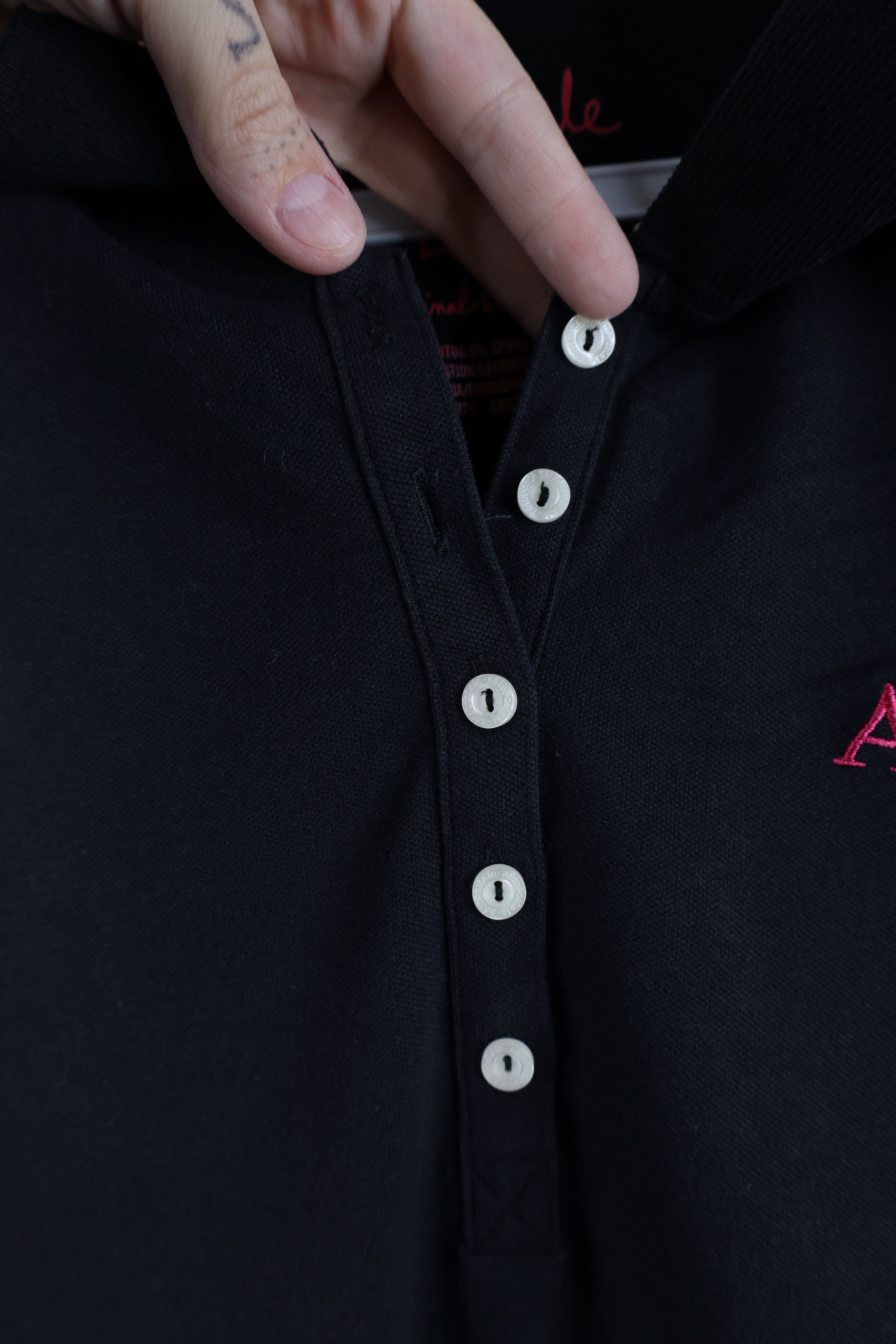Aeropostale Vintage Y2K Aeropostale Bella Collared Polo Shirt Black Size L / US 10 / IT 46 - 5 Thumbnail