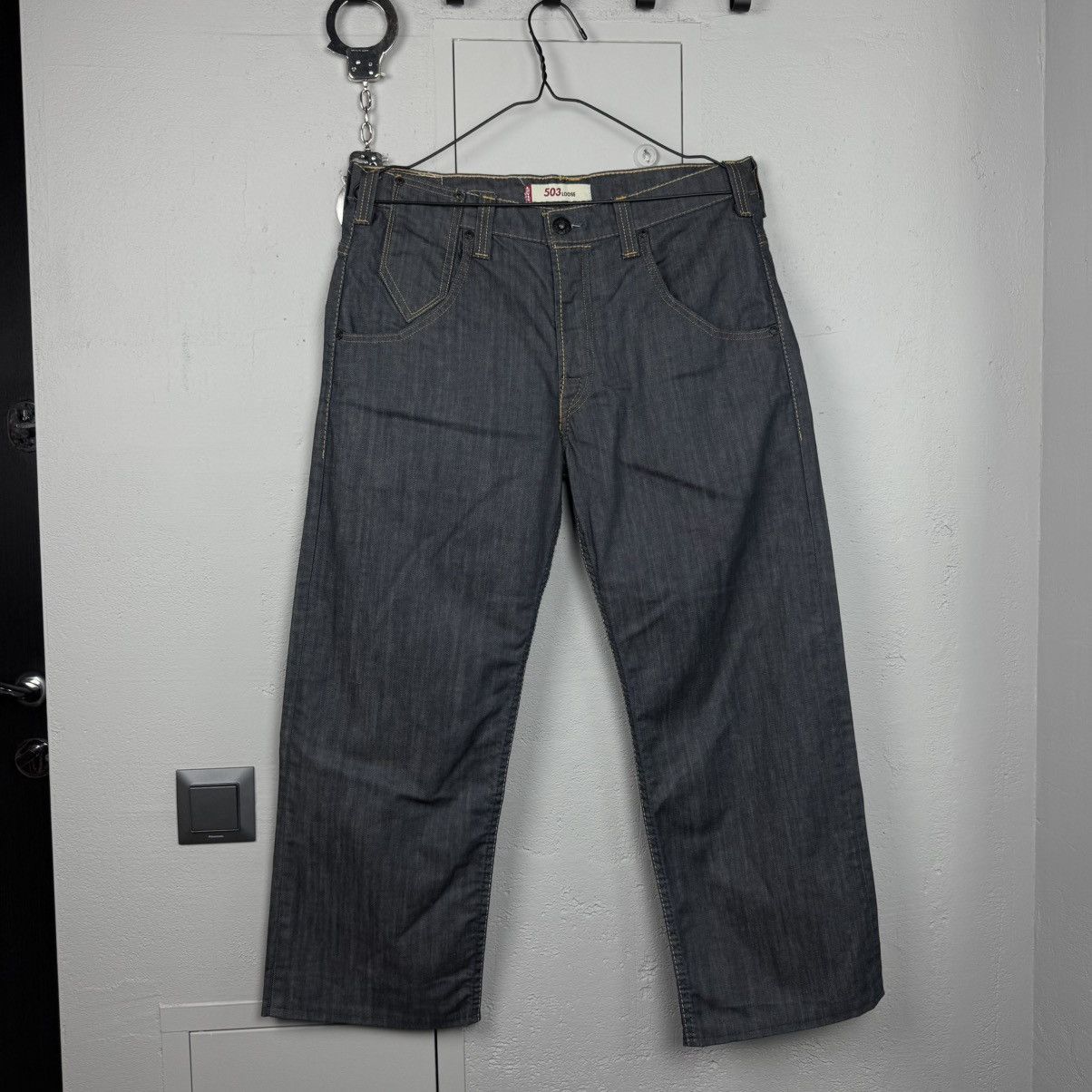 Levi's Vintage Levi’s Buckle Distressed Belt Jeans Avant Garde Size US 34 / EU 50 - 2 Thumbnail
