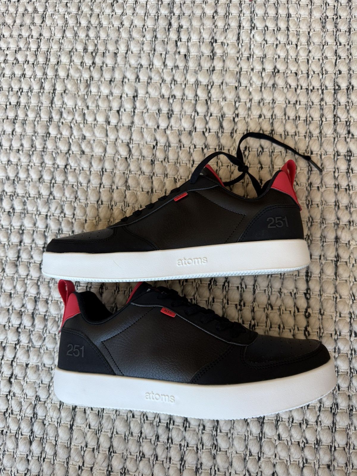 Other Atoms x MKBHD Low Sneaker | Black & Red | Men’s 9 Size US 9 / EU 42 - 1 Thumbnail