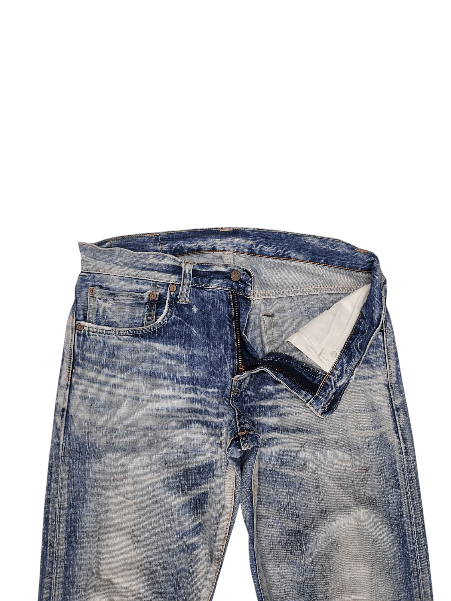 Vintage Edwin 503 Distress Faded Clawmark Denim Jeans