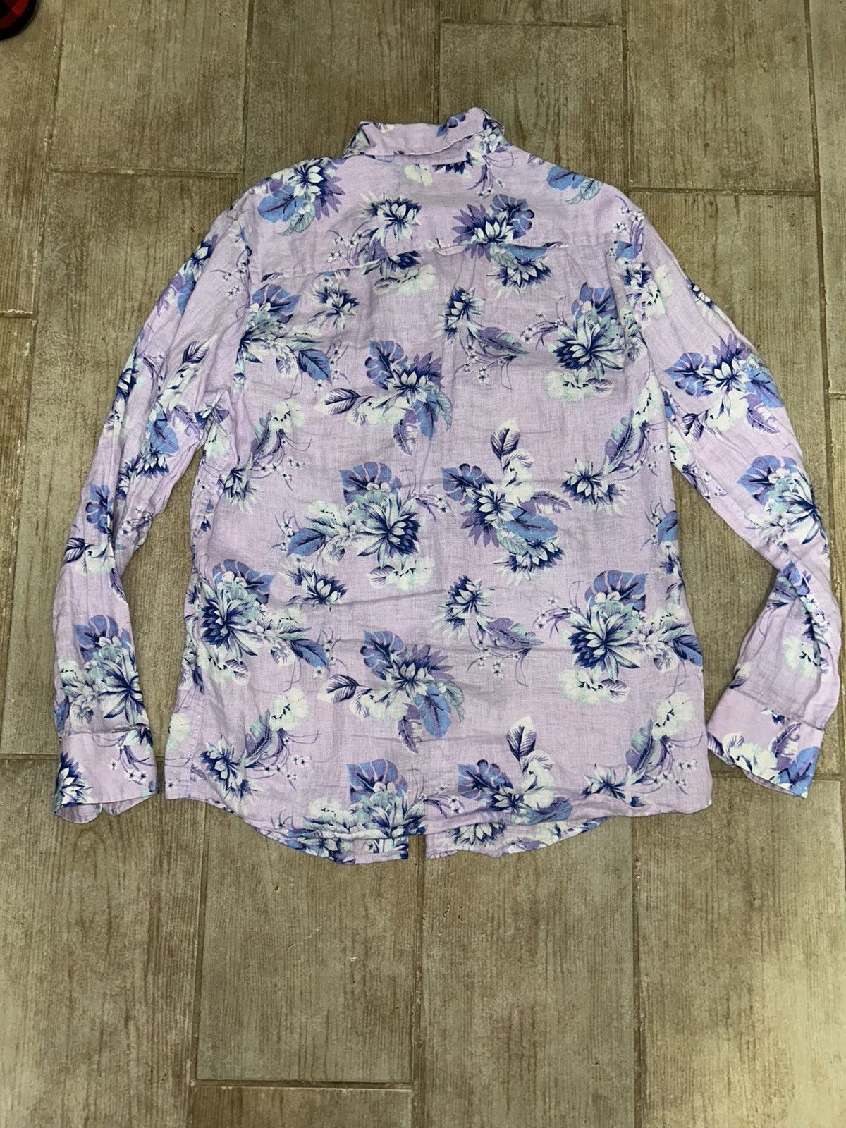 Club Room Club Room Linen - Lavender Floral Button Up Size US S / EU 44-46 / 1 - 2 Thumbnail