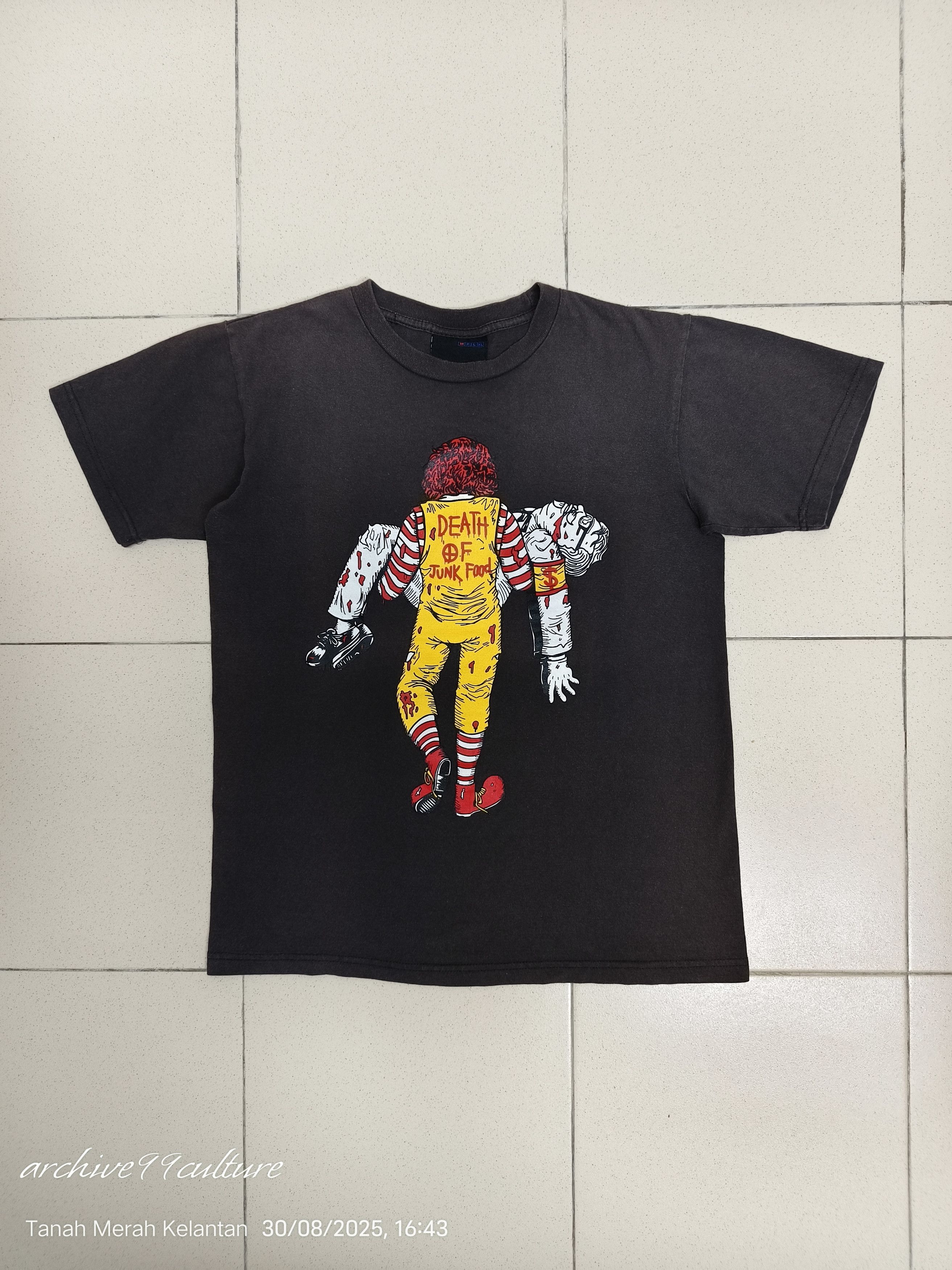 DEATH OF JUNK FOOD Tシャツ L マクドナルド ケンタッキー DEATH OF JUNK FOOD Tシャツ L マクドナルド ケンタッキー
