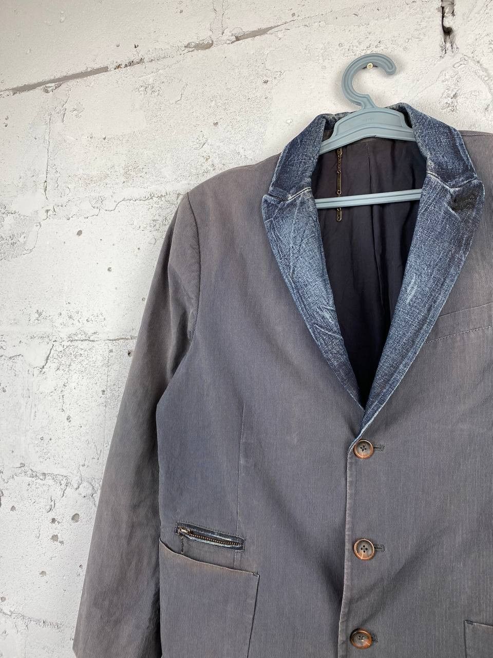 Diesel × Japanese Brand Y2K DIESEL DENIM Collar BLAZER JACKET Size US M / EU 48-50 / 2 - 2 Thumbnail