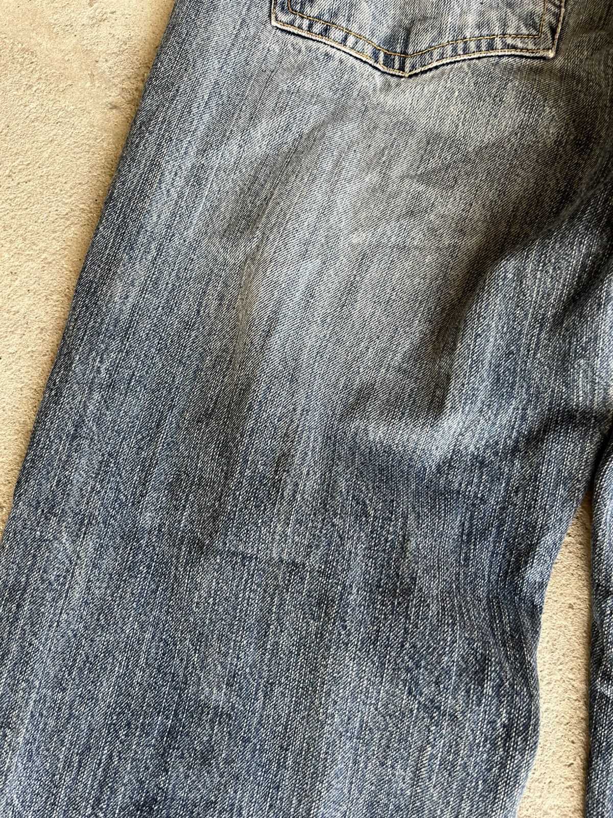 If Six Was Nine × Japanese Brand × Le Grande Bleu (L.G.B.) Faded Thrashed Crash Denim Pants Jeans like Rick Owens Y2K Size US 33 - 21 Thumbnail