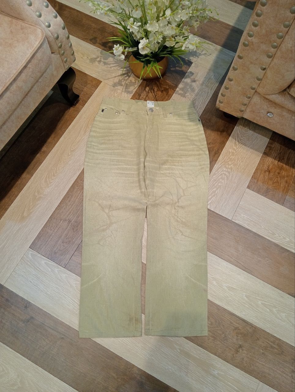 Roberto Cavalli VINTAGE CJ CAVALLI JEANS PRINTED JEANS Size 32" / US 10 / IT 46 - 1 Thumbnail