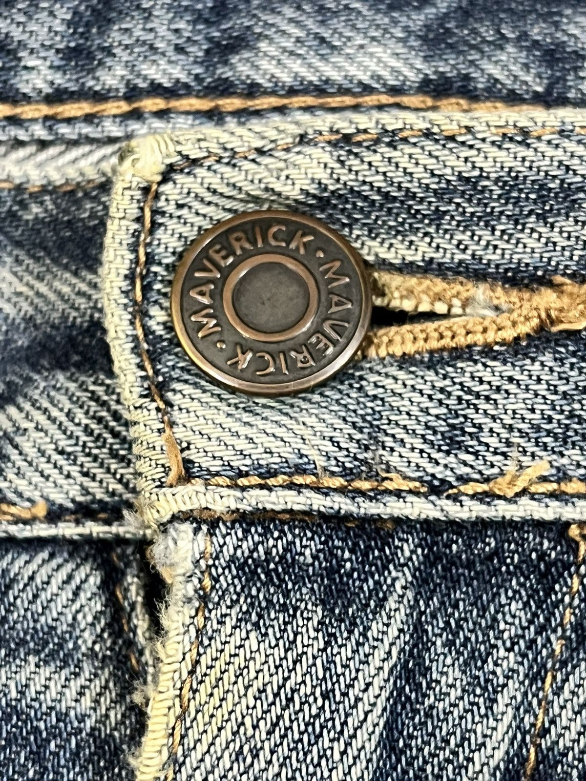 Le Grande Bleu (L.G.B.) Vintage Maverick Baggy Distressed Denim Size US 33 - 5 Thumbnail