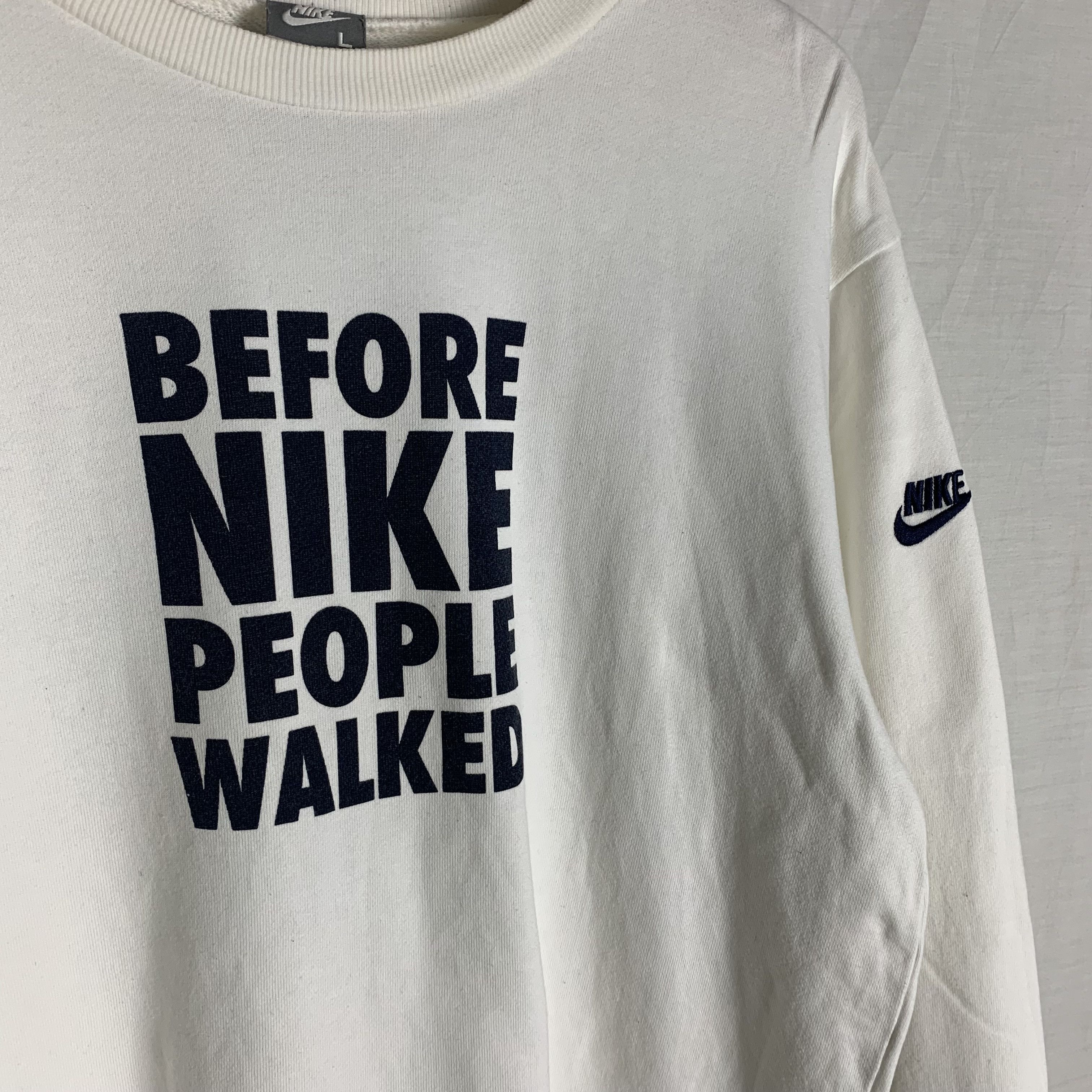 Nike 'Before Nike People Walked' Nike Y2K Sweatshirt Crewneck Size US S / EU 44-46 / 1 - 2 Thumbnail