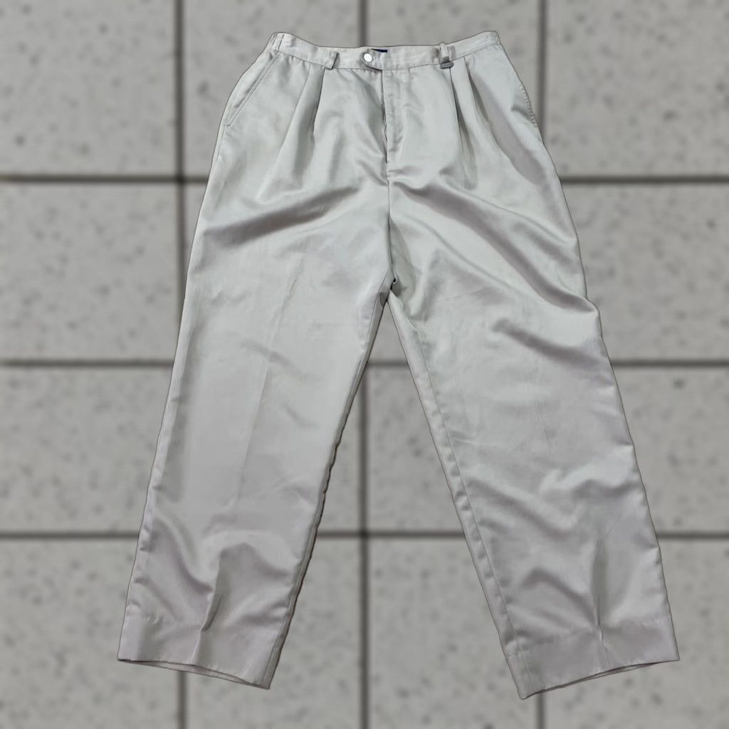 Callaway VINTAGE Callaway Pants Women 16 Khaki Pleated Wide-Leg 16 Beige Logo Metal 90s Mens Womens Girls Size 24" / US 00 / IT 34 - 1 Thumbnail