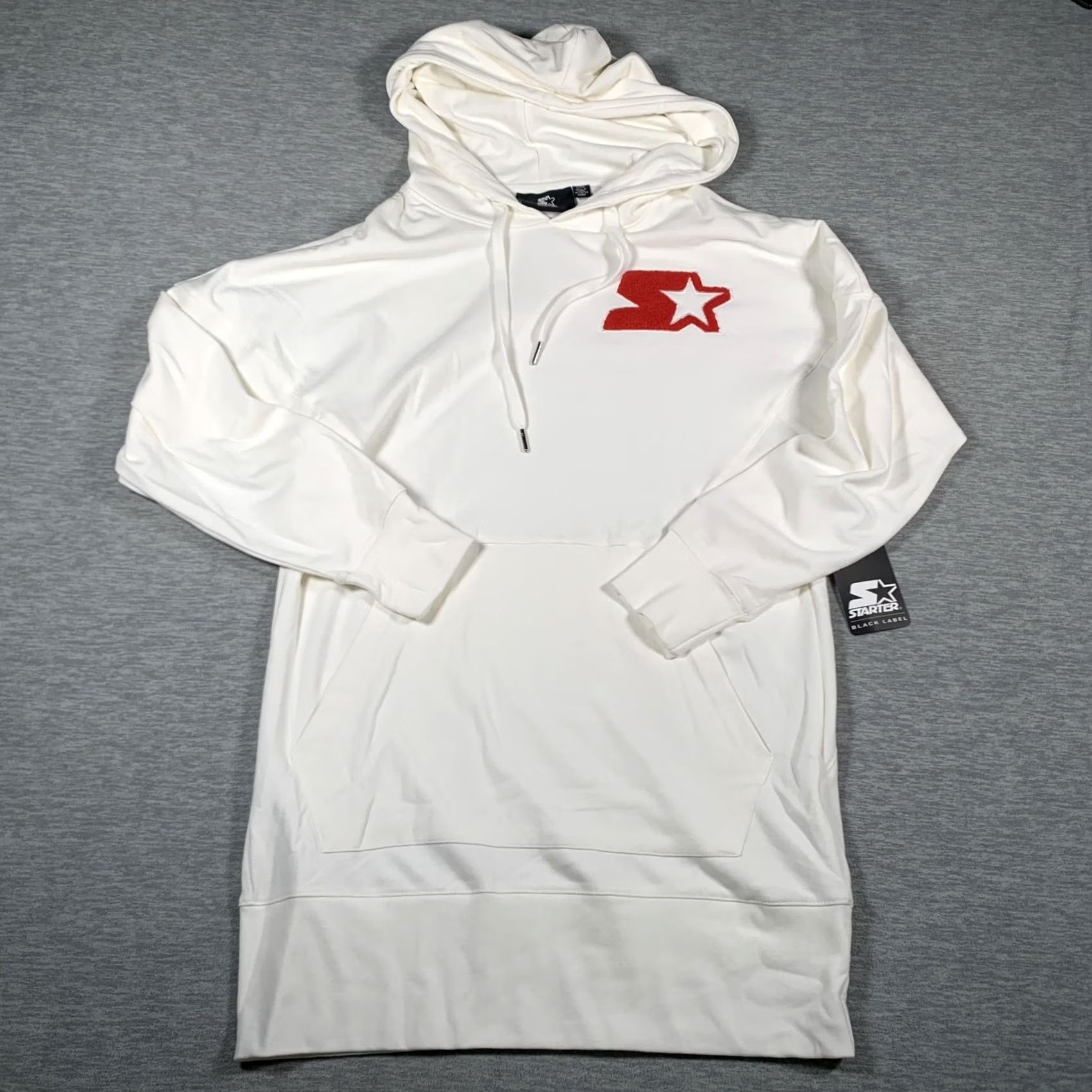 Starter Starter Hoodie Dress Womens Small White Red Black Label Logo Pullover Long NWT Size S / US 4 / IT 40 - 2 Thumbnail