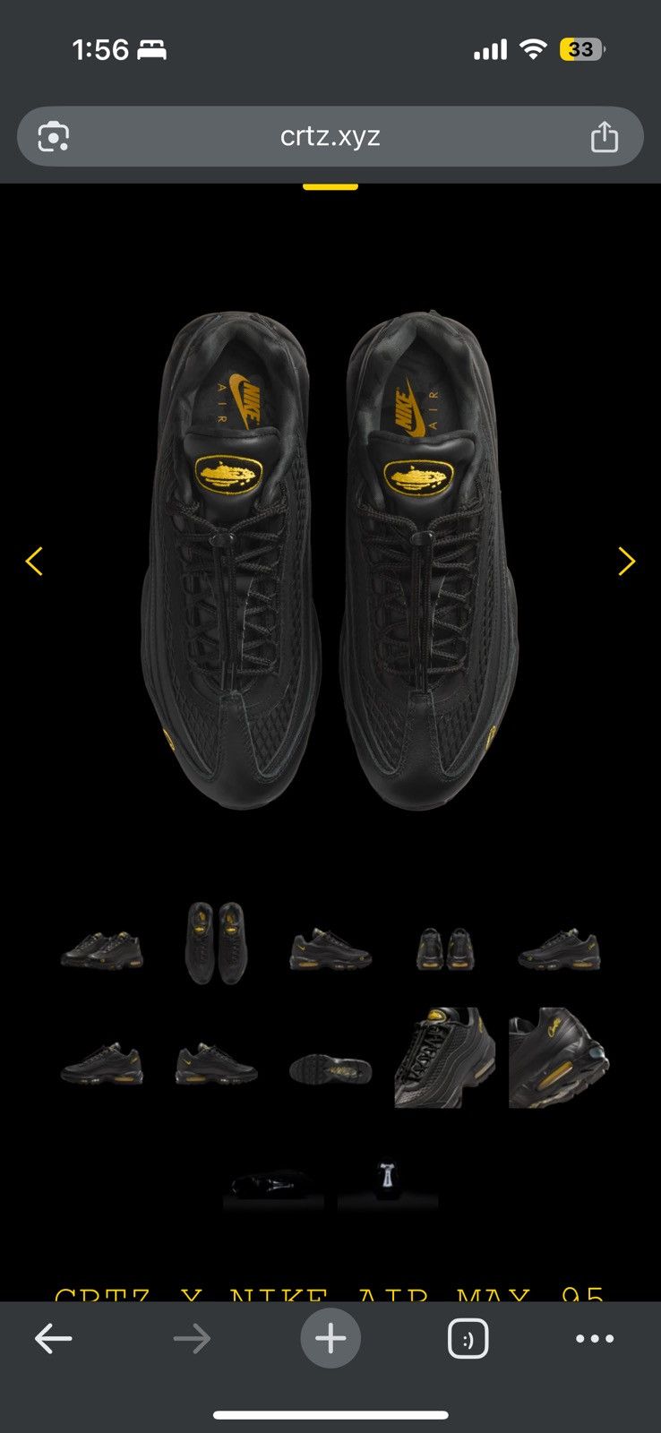 Corteiz × Nike Corteiz CRTZ X NIKE AIR MAX HONEY BLACKS - size 12 Size US 12 / EU 45 - 13 Thumbnail