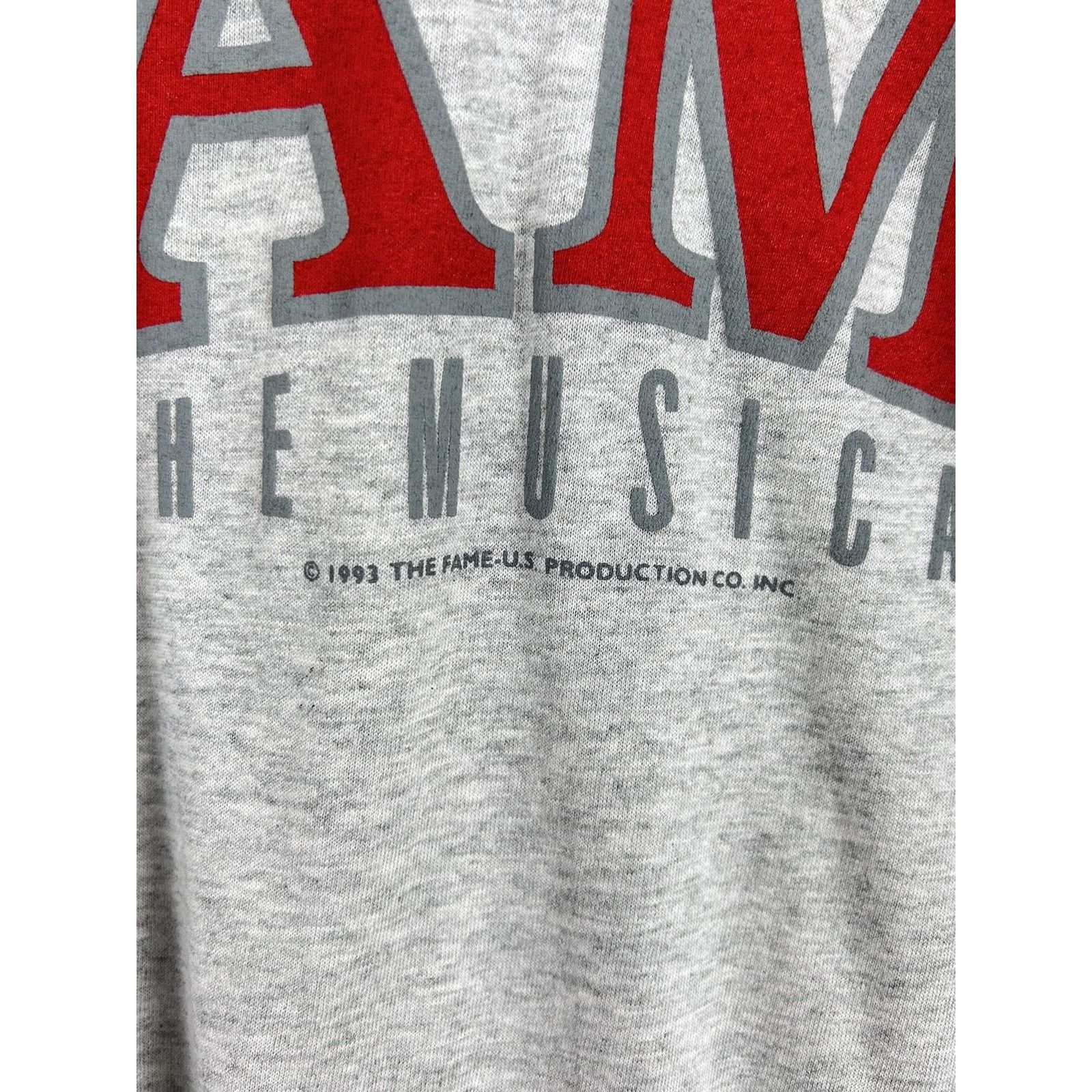 Vintage 90s Vintage Fame The Musical 1993 Single Stitch T-Shirt Size US L / EU 52-54 / 3 - 3 Thumbnail