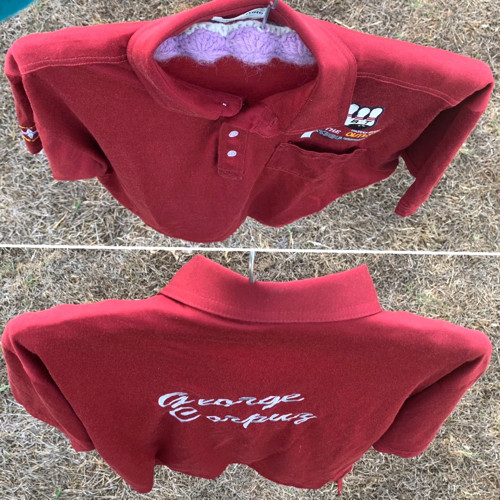 Vintage VINTAGE ABT Roto-Grip The Outlaw Pocket Polo Bowling Shirt (name on back) L shirt Mens Size US L / EU 52-54 / 3 - 5 Thumbnail