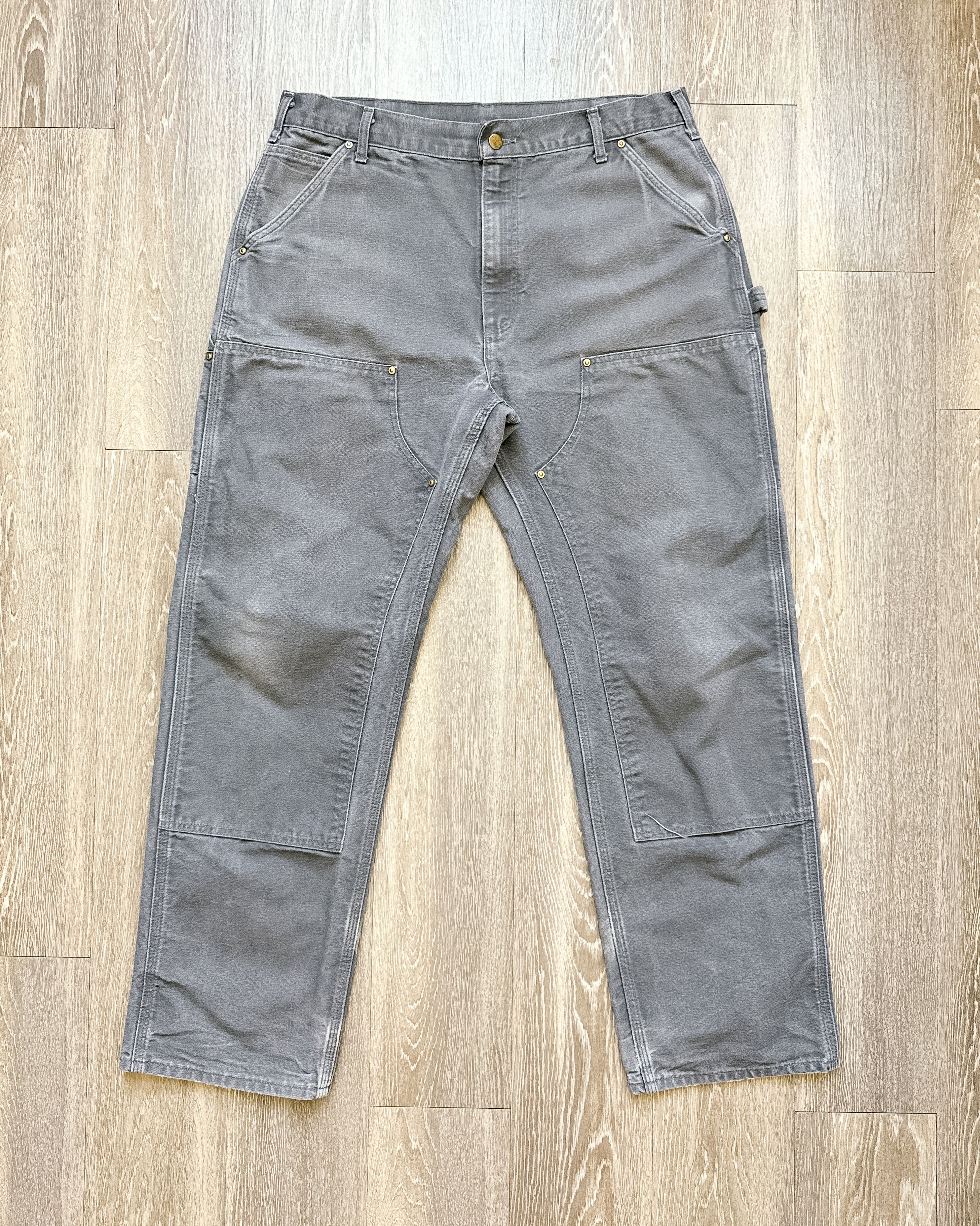 Carhartt Vintage Carhartt Double Knee Carpenter Pants Gray Workwear Size US 34 / EU 50 - 1 Thumbnail