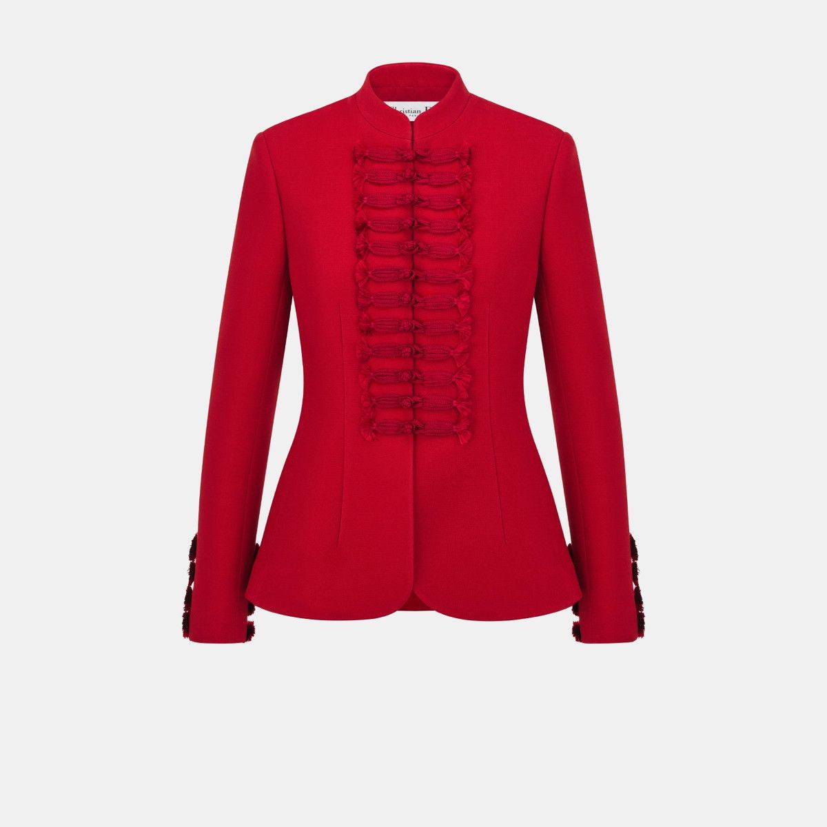 Dior o1bcso1str0225 Brandenburg Fitted Jacket in Scarlet Red Size M / US 6-8 / IT 42-44 - 1 Thumbnail