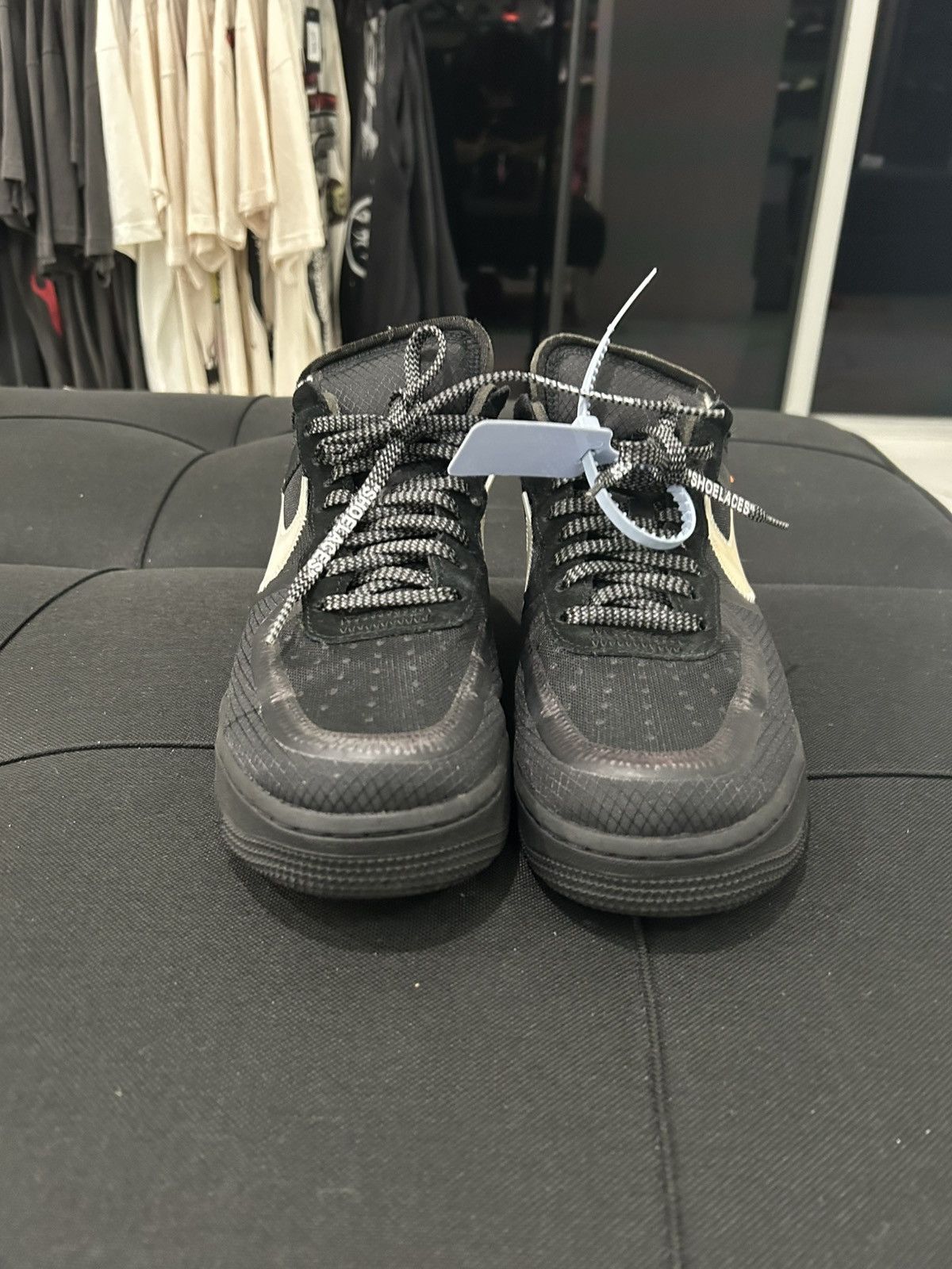 Nike × Off-White Nike Air Force 1 Low Off-White Black White Size US 9.5 / EU 42-43 - 1 Thumbnail