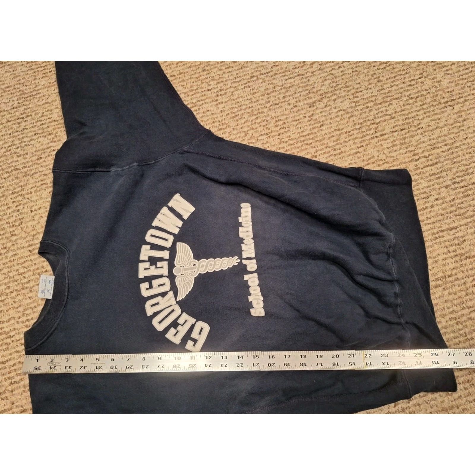 Vintage VINTAGE MV SPORT Georgetown Medicine College University 90s Sweatshirt L Navy Blue Cotton Reversible Logo Men Pullover Crew Neck Long Sleeve 90s Size US L / EU 52-54 / 3 - 5 Thumbnail