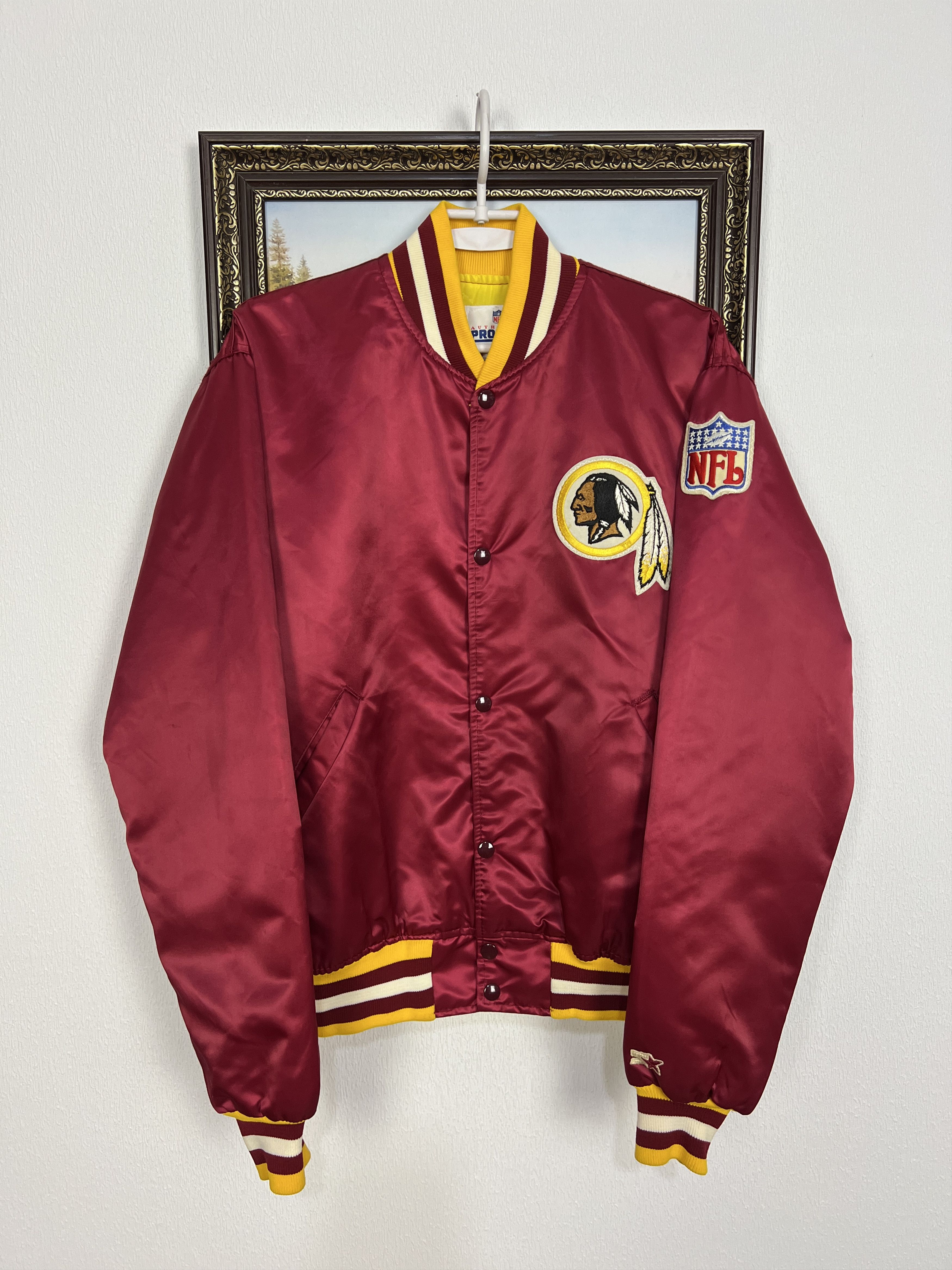 Starter Vintage 90's Washington Redskins Satin Bomber Jacket NFL Size US L / EU 52-54 / 3 - 1 Thumbnail