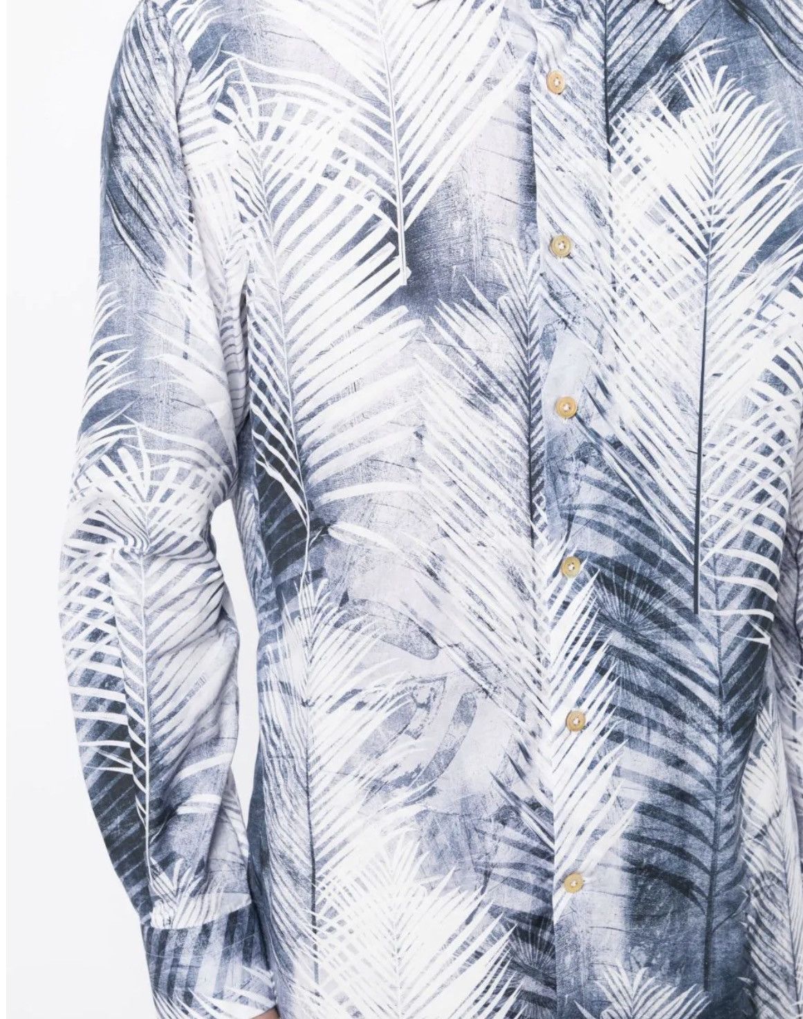 Kiton Kiton Palm Tree Print Button-Up Shirt size 39/15.5 Size US M / EU 48-50 / 2 - 4 Thumbnail