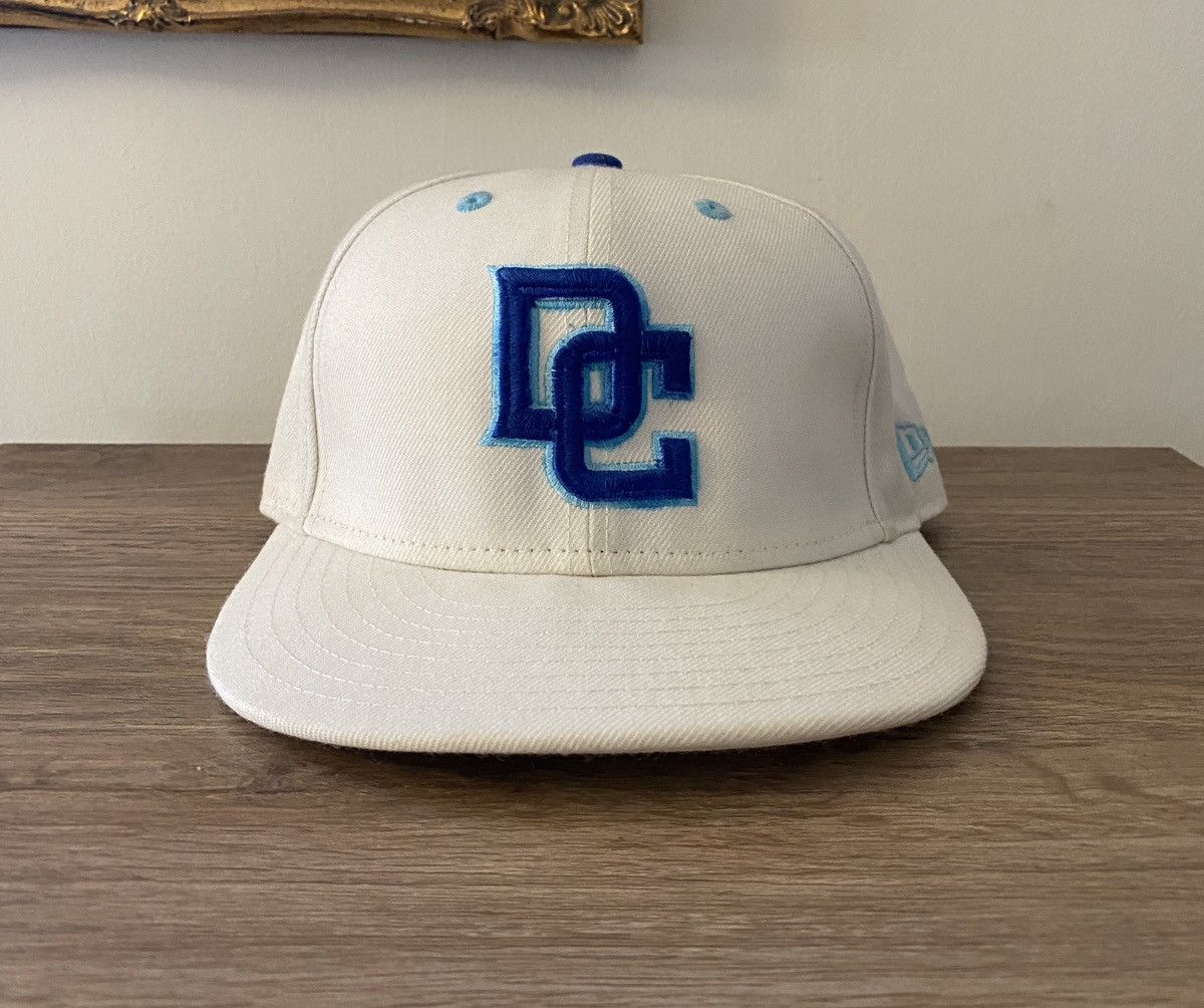 New Era Washington Nationals New Era DC White Blue Fitted Cap Hat 7 Size ONE SIZE - 1 Thumbnail