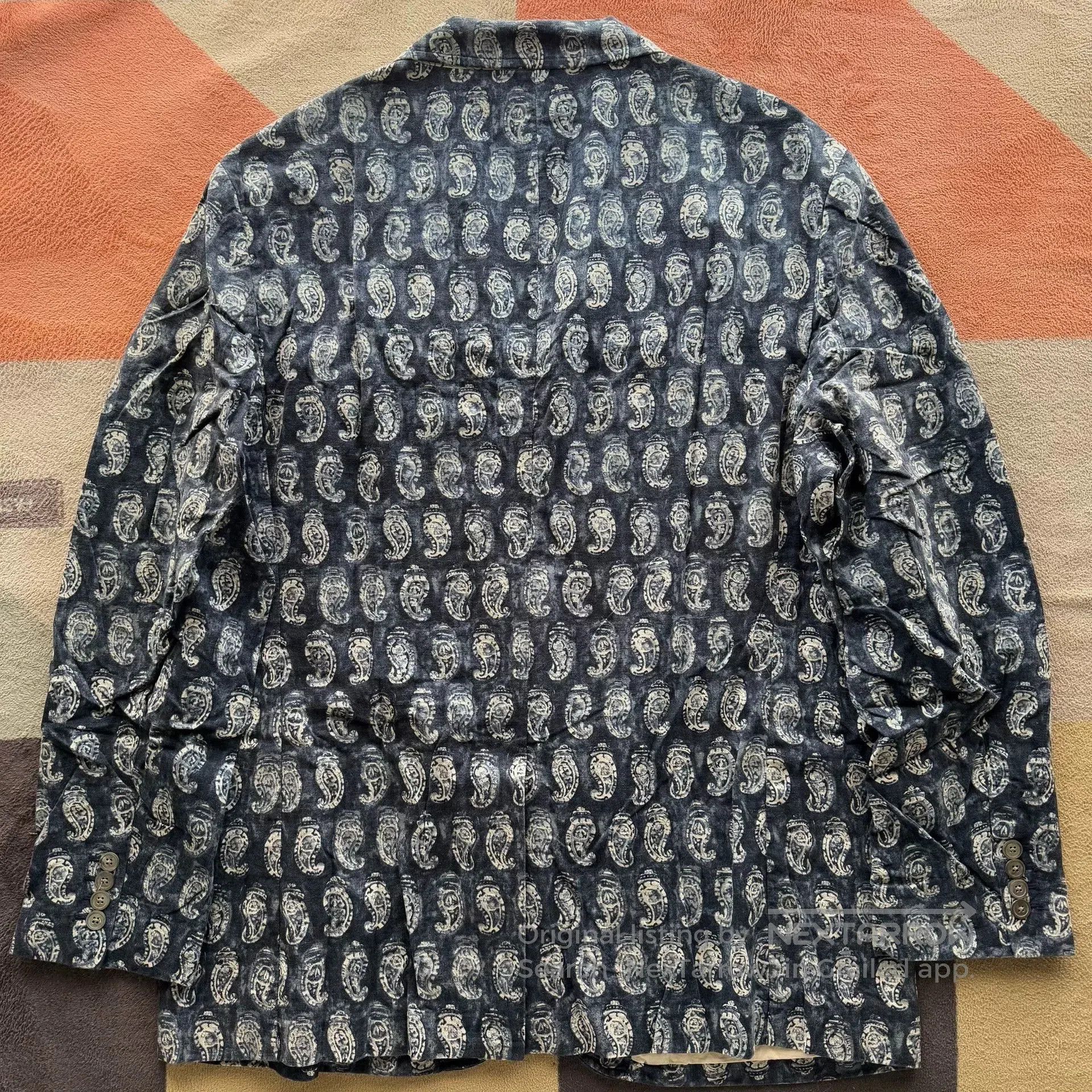 Polo Ralph Lauren Ralph Lauren Indigo Paisley Cotton Blazer. Size US XL / EU 56 / 4 - 3 Thumbnail