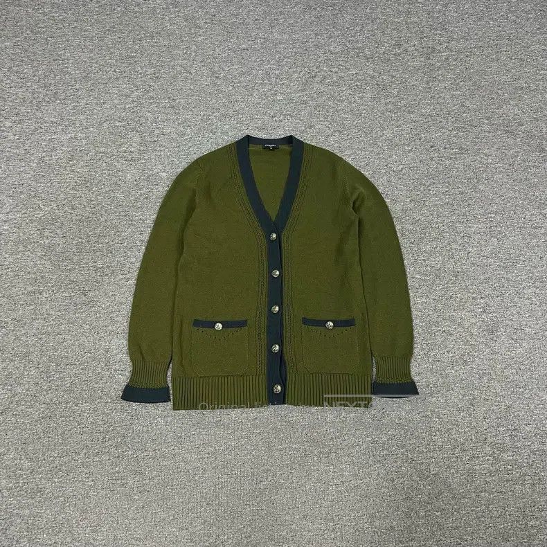 Chanel Chanel Dark green dark blue border contrast colour cashmer Size XS / US 0-2 / IT 36-38 - 1 Thumbnail