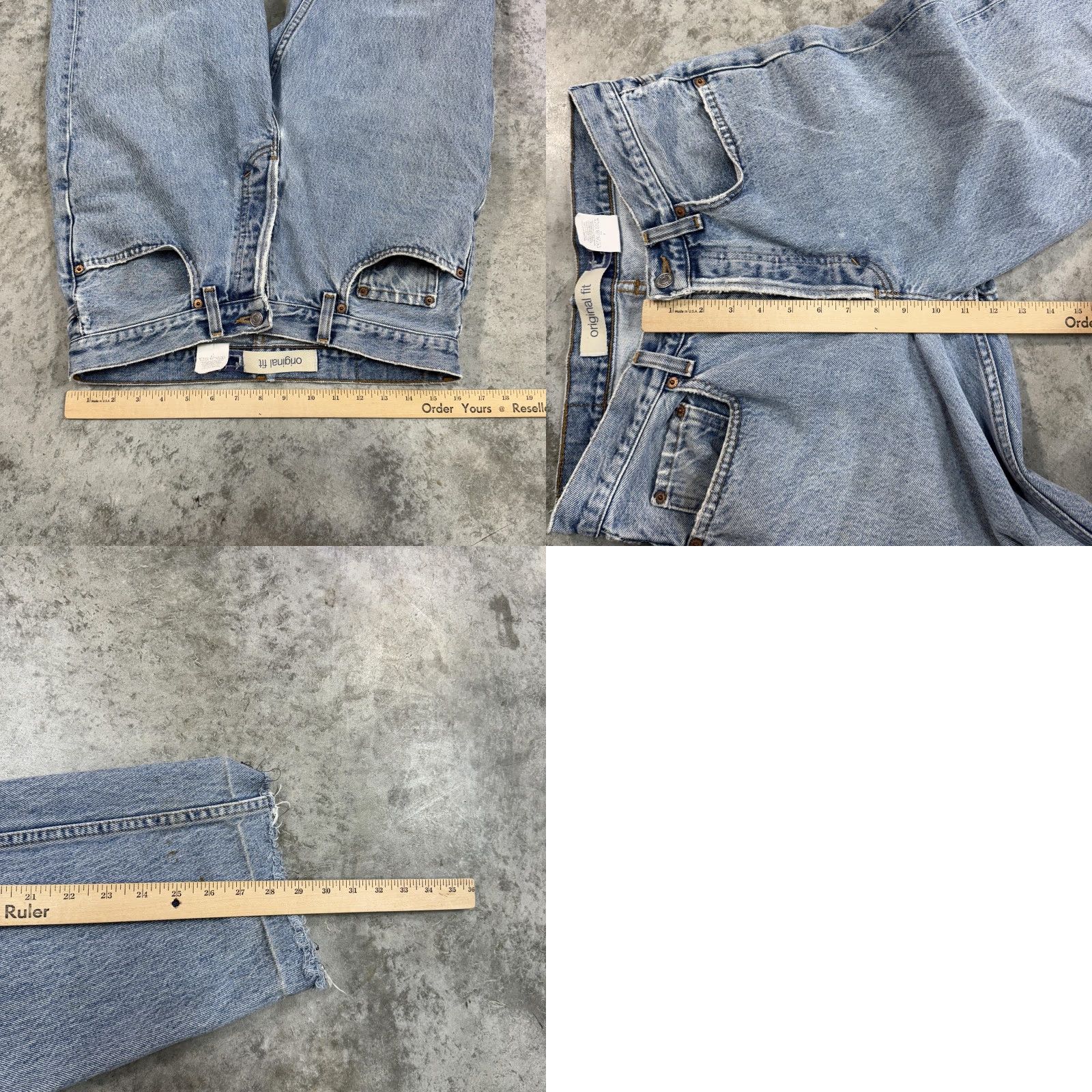 Gap VINTAGE Gap Jeans Mens 32x29 Blue Denim Original Fit Button Fly USA 90s Size US 32 / EU 48 - 8 Thumbnail