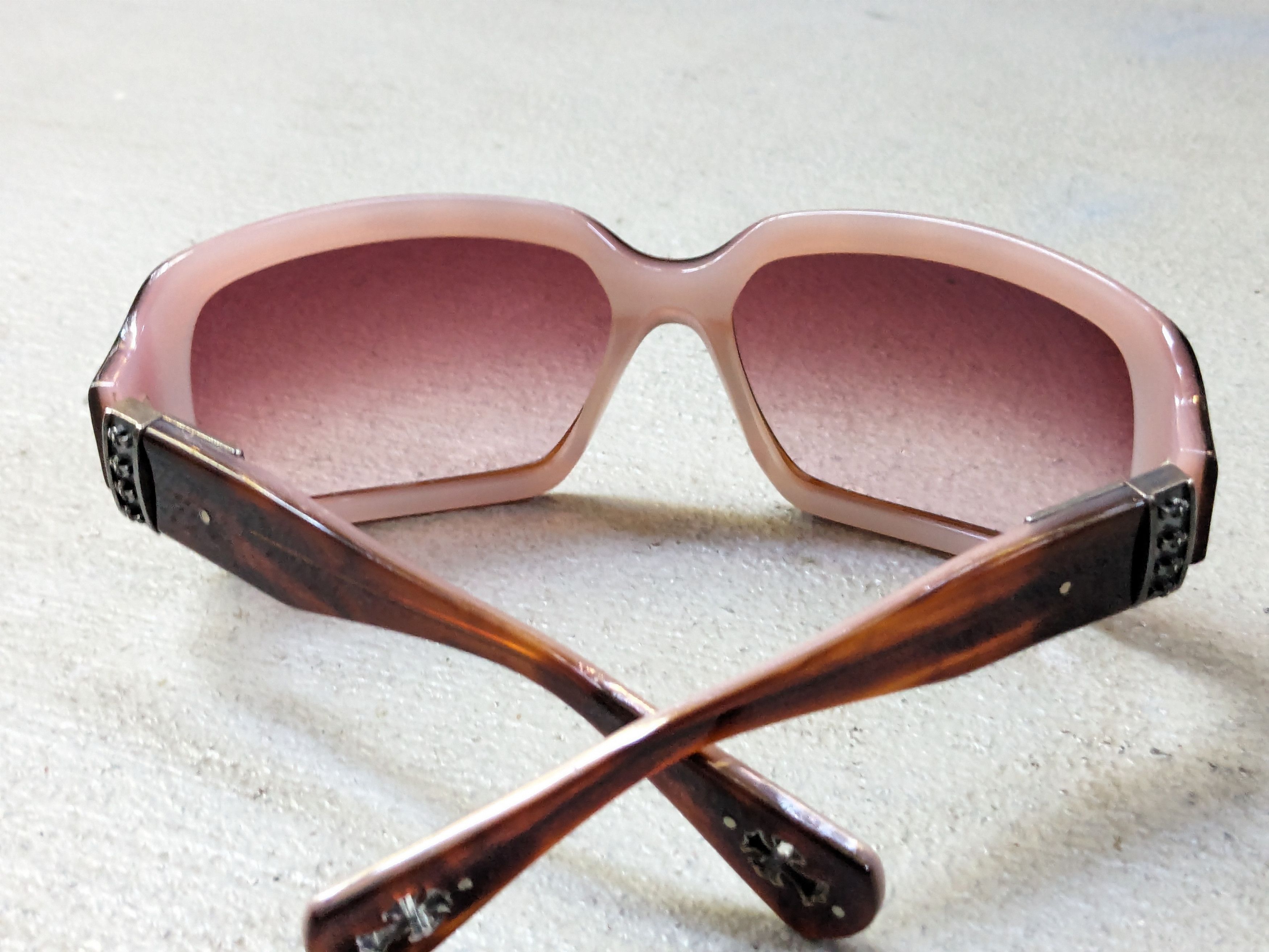 Chrome Hearts Chrome Hearts Sunglasses Cream Brown Pink Cross Sterling Size ONE SIZE - 16 Thumbnail
