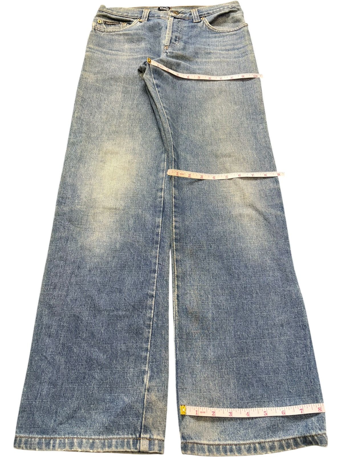 Dolce & Gabbana Vintage Dolce Gabbana Studded Mud Wash Loose Jeans Size 29" - 7 Thumbnail