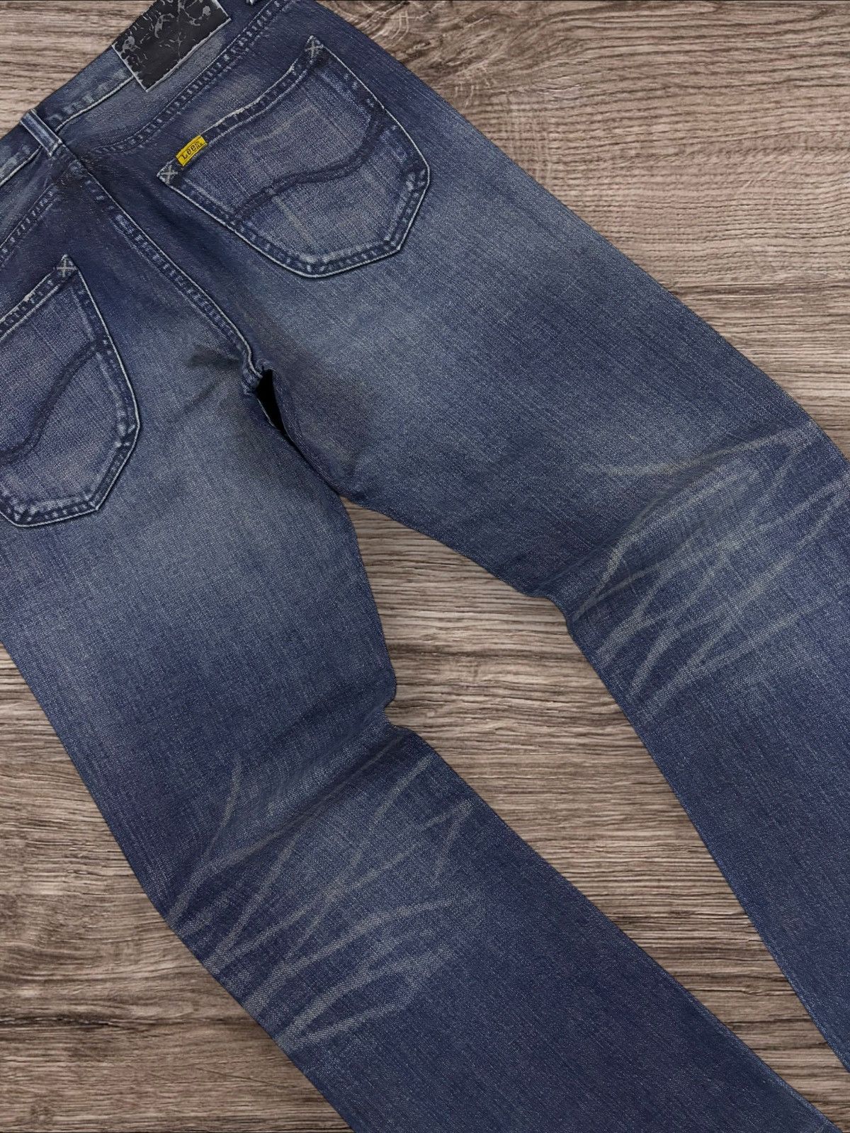 14th Addiction Vintage Lee Light Burst Flare Jeans Size US 32 / EU 48 - 4 Thumbnail
