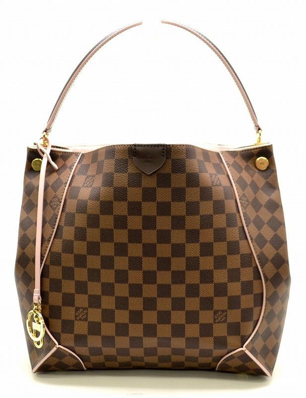 Louis Vuitton Damier Kaisa Hobo Shoulder Bag Rose Ballerine