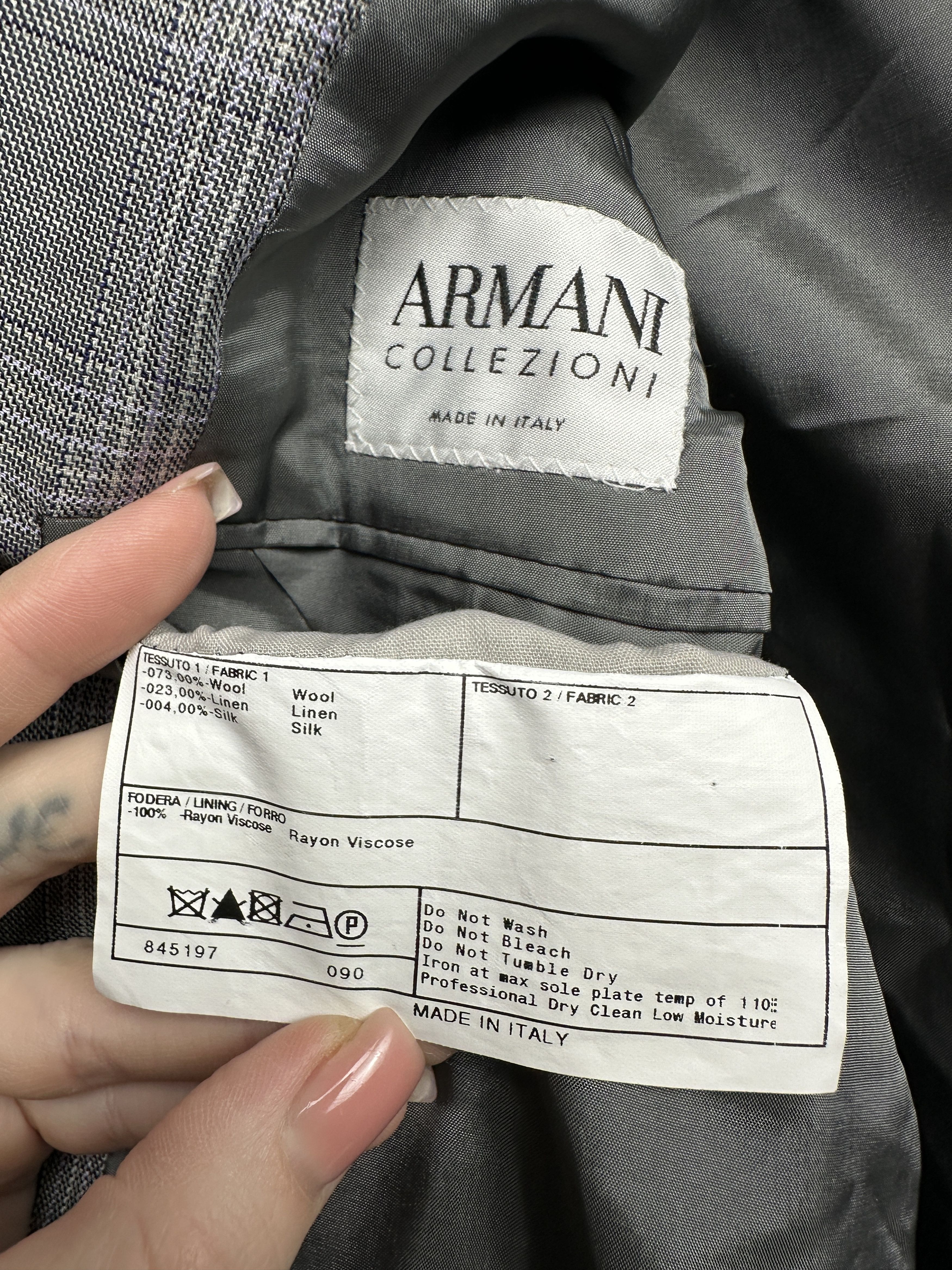 Armani Collezioni Armani Collezioni Mens Wool Blazer Jacket Made in Italy Size 40R - 5 Thumbnail