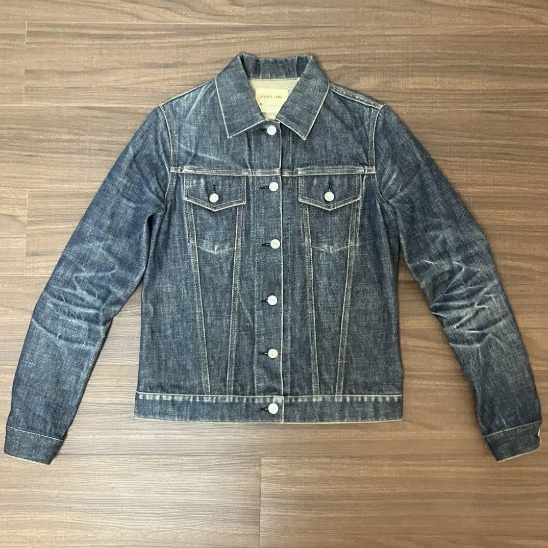 Helmut Lang Helmut Lang 00s 3rd Denim Trucker Jacket Size US XXS / EU 40 - 1 Thumbnail