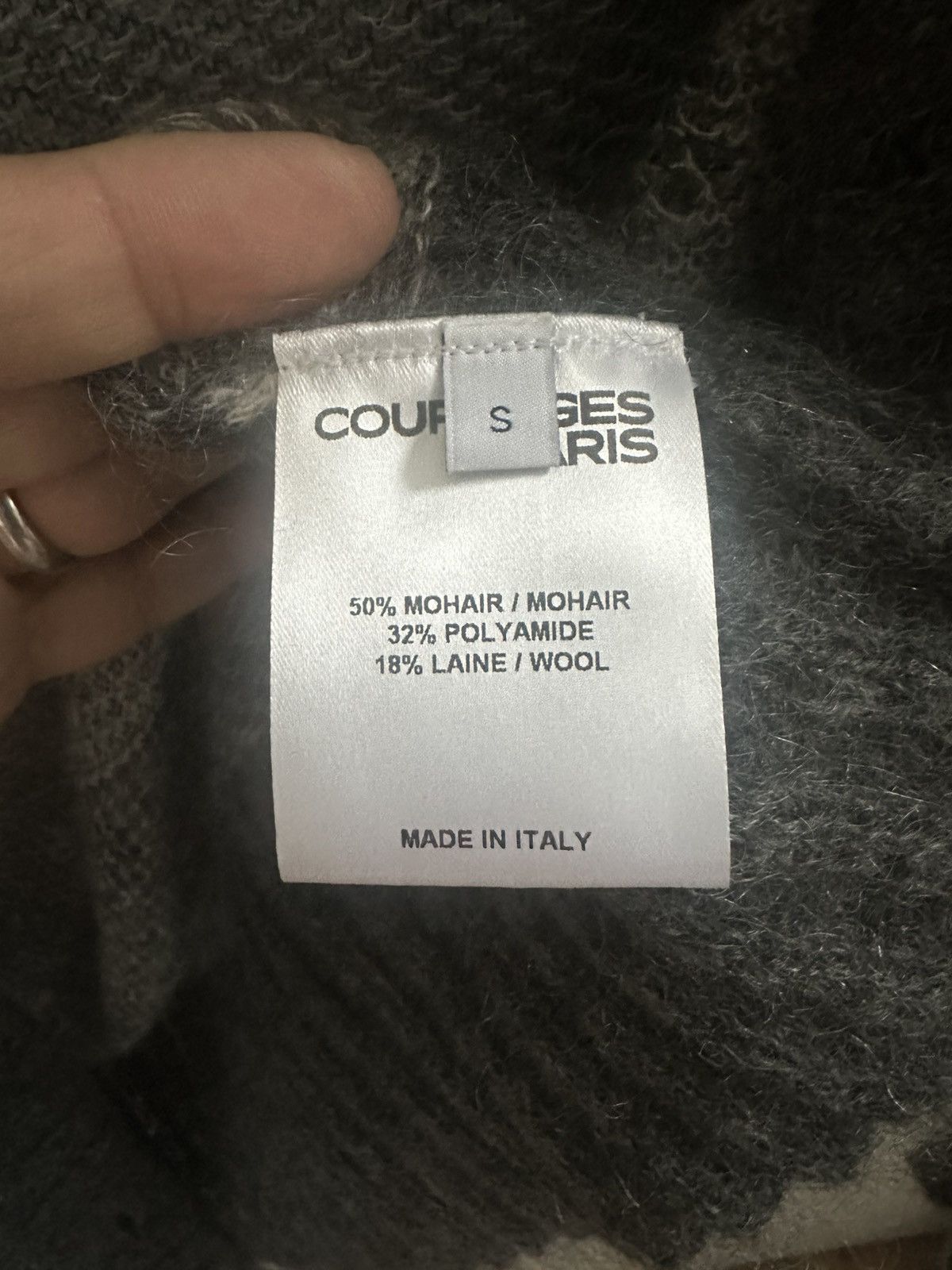 Courreges Courrèges Paris Logo Mohair Wool Cardigan – Made in Italy Size S / US 4 / IT 40 - 3 Thumbnail