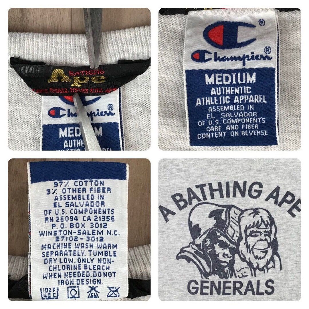 Bape × Champion × Nigo 🔥Vintage🔥 BAPE Champion body Generals T-shirt APE NIGO Size US M / EU 48-50 / 2 - 5 Thumbnail