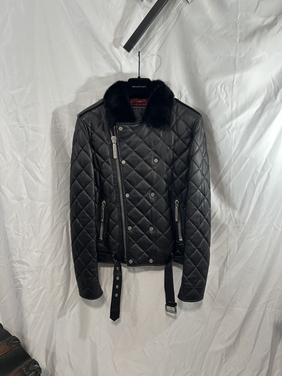 Philipp Plein Philipp Plein Leather Jacket Quilted Size US L / EU 52-54 / 3 - 1 Thumbnail
