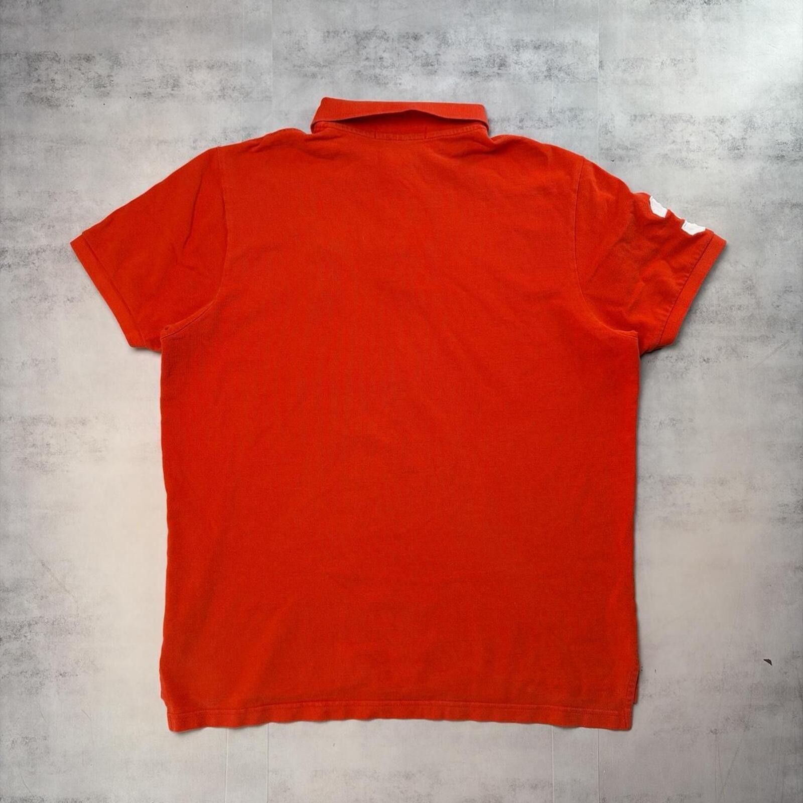 U.S. Polo Assn. Y2K Orange U.S. Polo Assn Grunge Big Pony Polo Shirt Size US XL / EU 56 / 4 - 6 Thumbnail