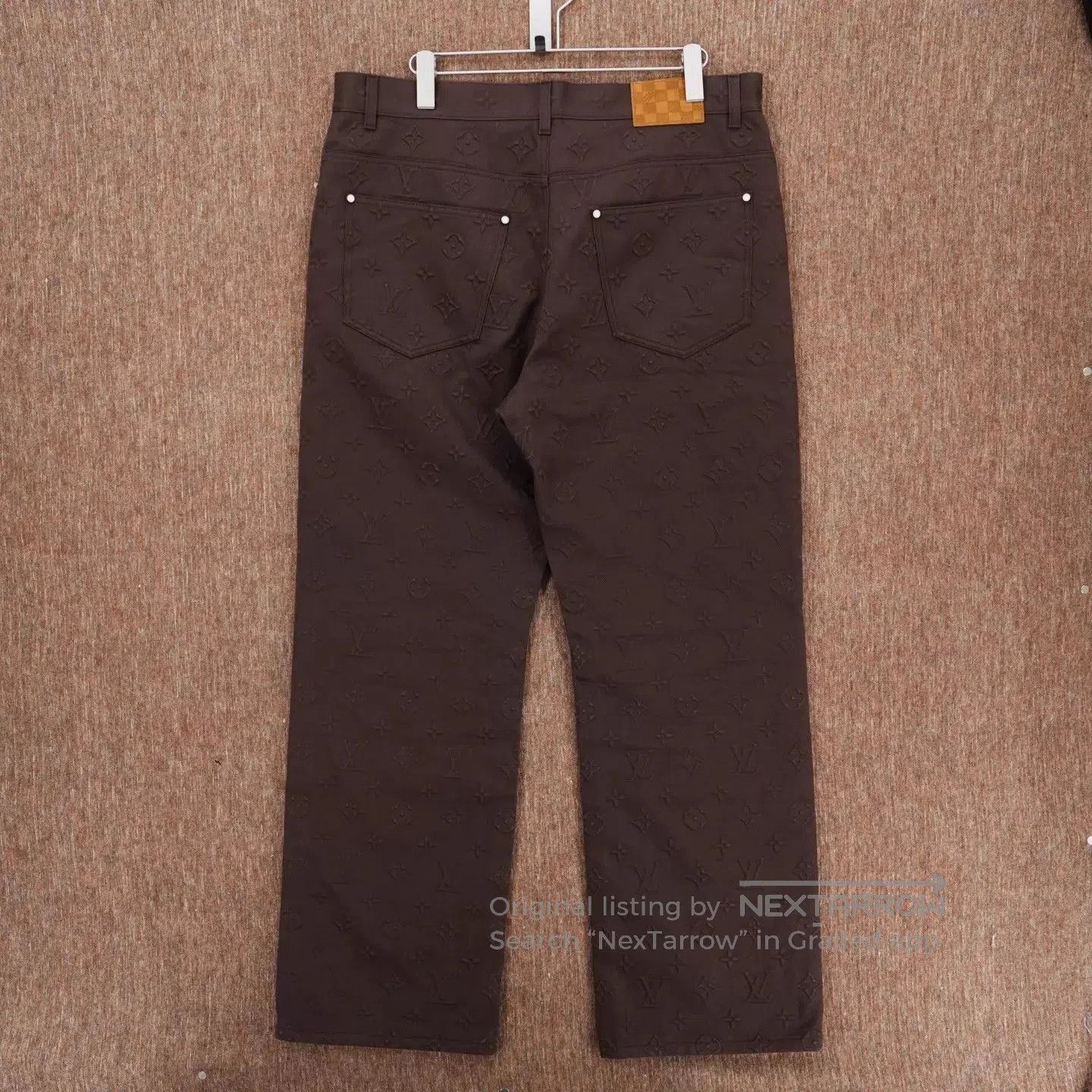 Louis Vuitton Brown Patterned Casual Pants Size 38. Size US 38 / EU 54 - 2 Thumbnail