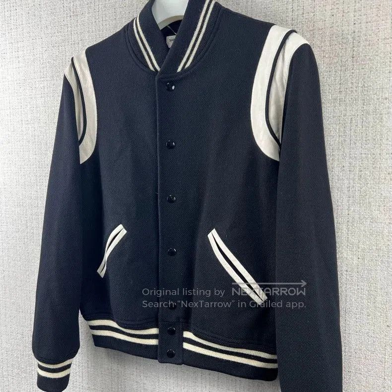 Saint Laurent Paris Saint Laurent Striped Varsity Jacket. Size US L / EU 52-54 / 3 - 2 Thumbnail