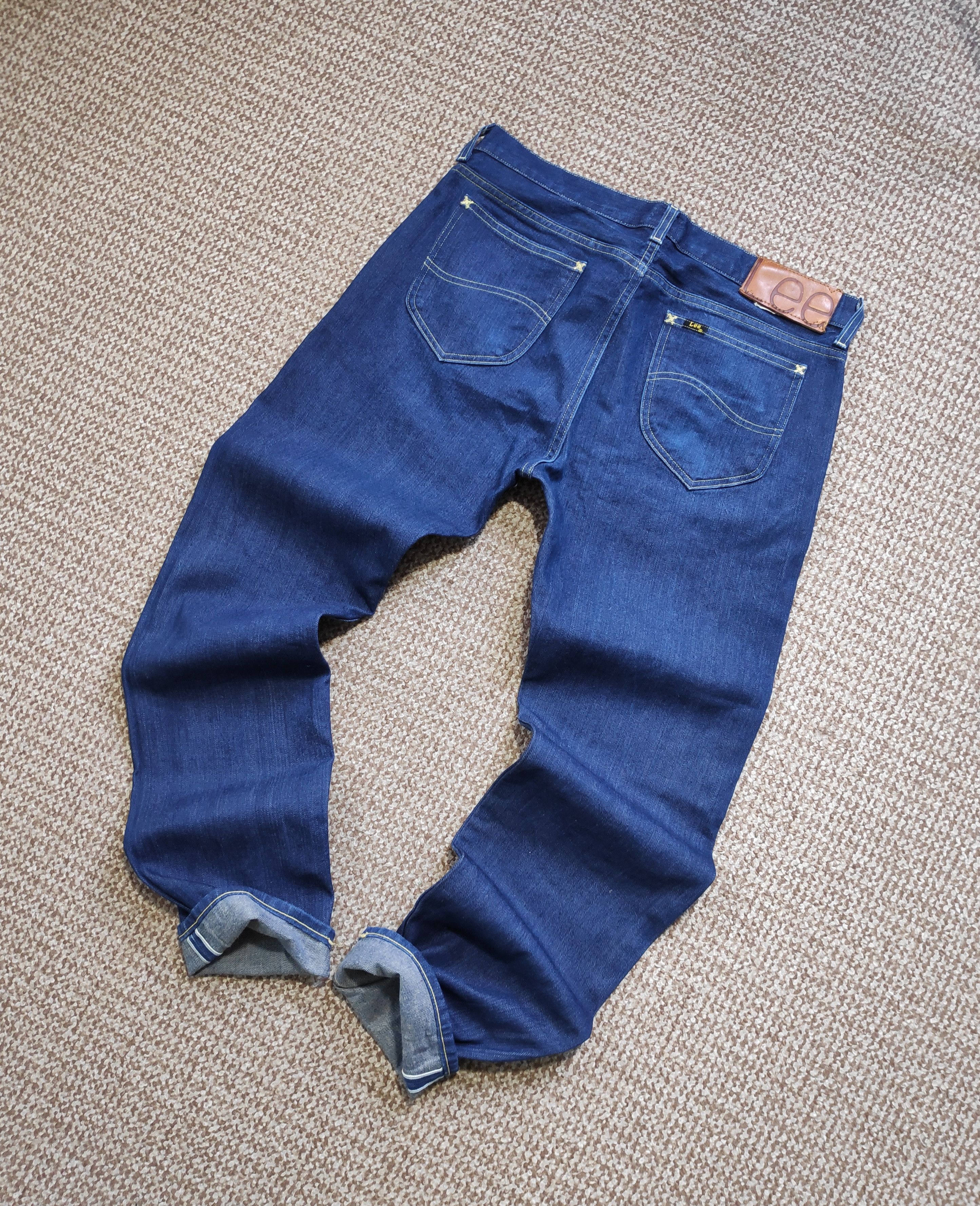 Lee Lee 101 Rider Selvedge Left Hand Twill Indigo Denim Jeans Size US 34 / EU 50 - 2 Thumbnail