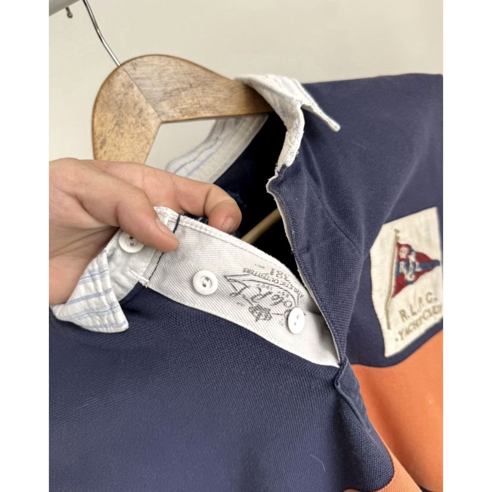 Ralph Lauren VINTAGE Polo Ralph Lauren Yacht Club Rugby Polo T-Shirt XL Blue Mens T-Shirt 90s Polo Ralph Lauren Shirt Rugby USA Streetwear Size US XL / EU 56 / 4 - 7 Thumbnail
