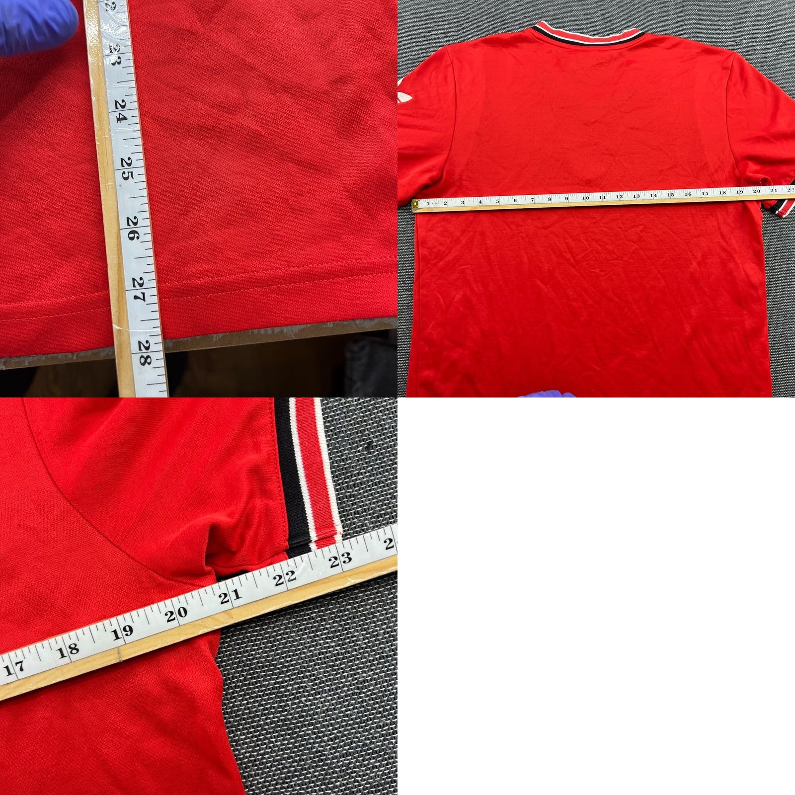 Adidas VINTAGE adidas Shirt Mens L Red Manchester United Home Retro Tee Football Size US L / EU 52-54 / 3 - 8 Thumbnail