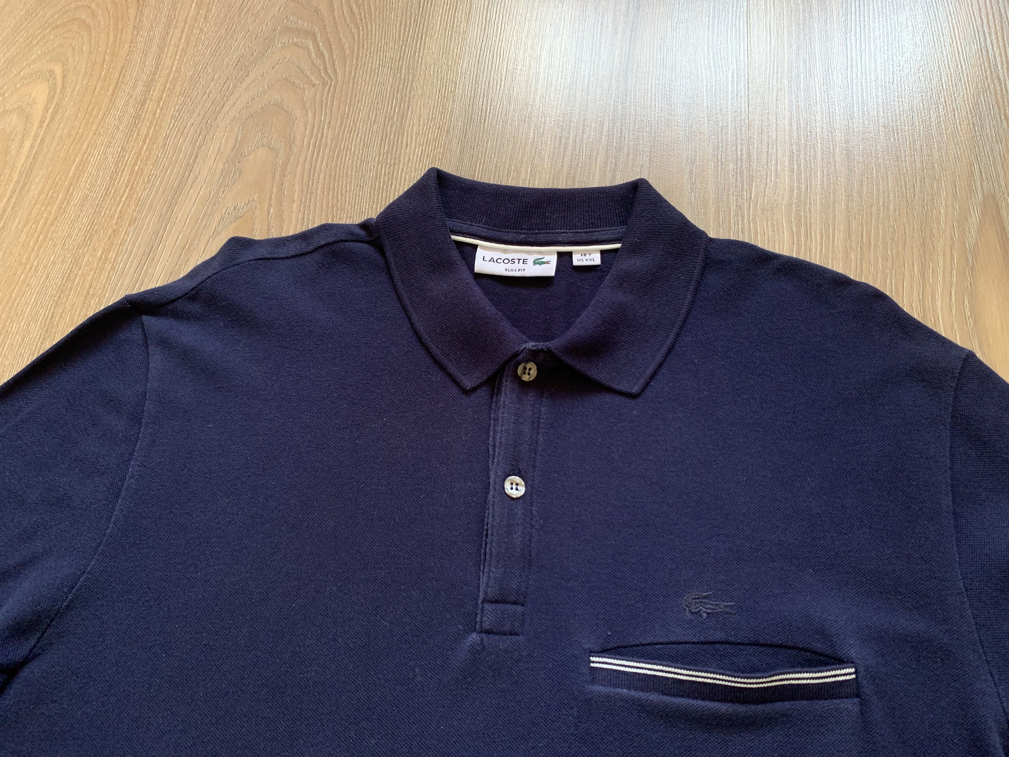 Lacoste × Vintage Lacoste Pocket Long Sleeve Polo Size US XL / EU 56 / 4 - 4 Thumbnail