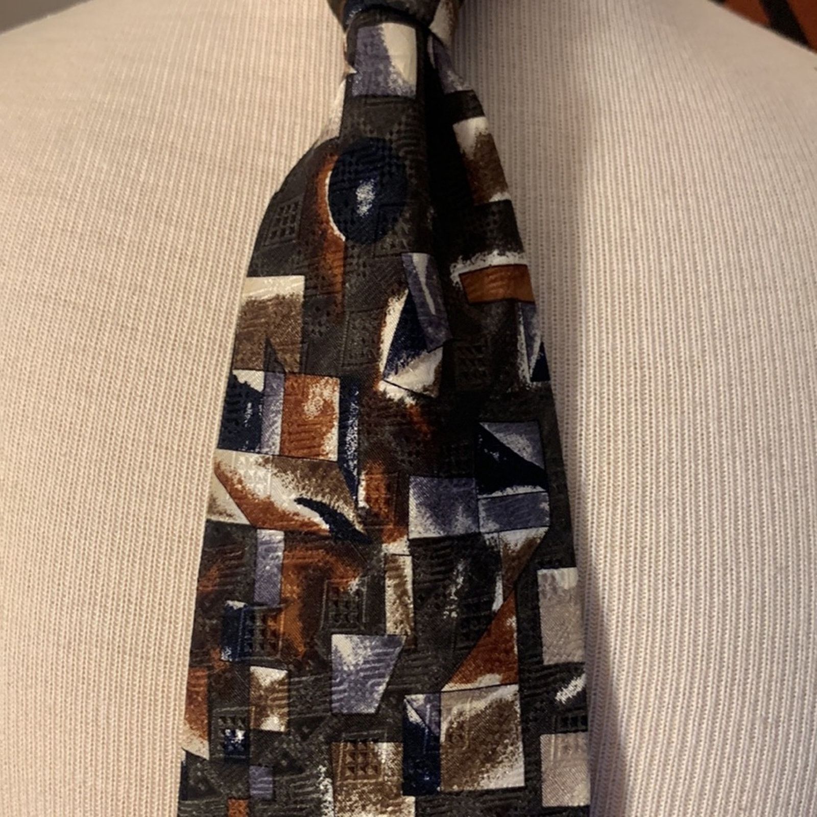 Vintage Paul Klee Designers in Motion Abstract Cubist silk necktie Size ONE SIZE - 4 Thumbnail