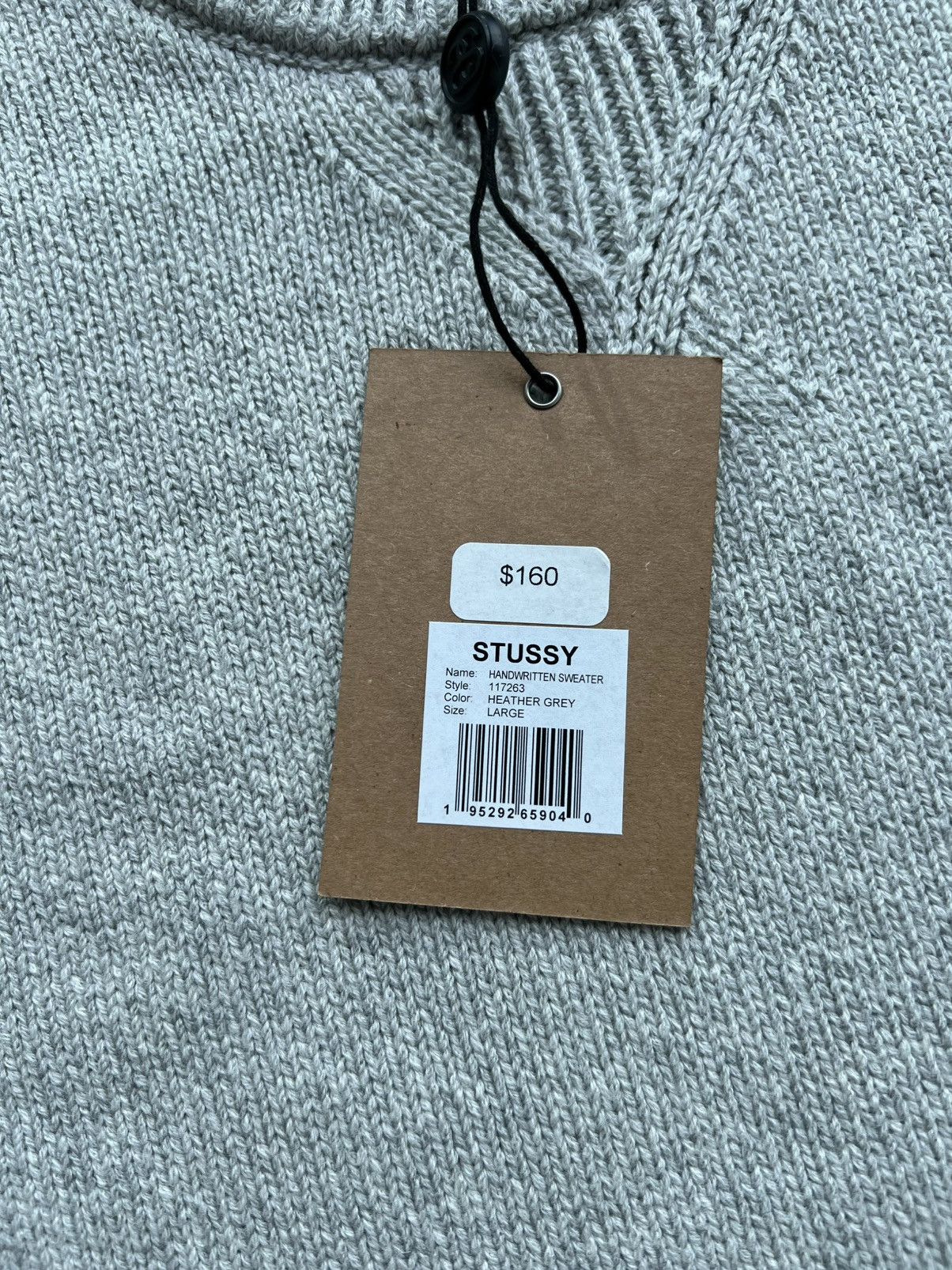 Stussy Stussy Handwritten Sweater Heather Grey Large Size US L / EU 52-54 / 3 - 5 Thumbnail
