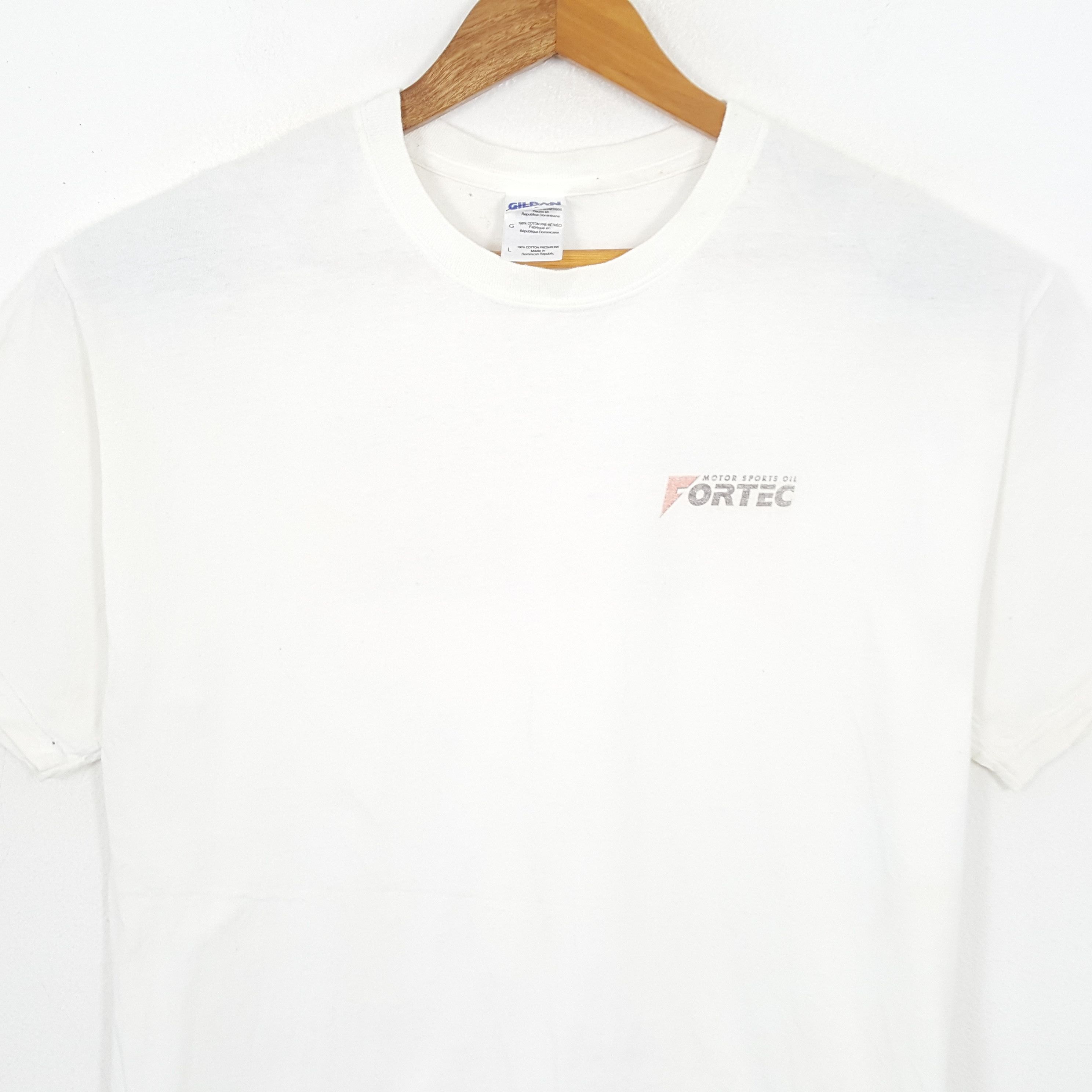 Vintage Vintage FORTEC MOTOR SPORTS OIL Racing T-Shirts Size US L / EU 52-54 / 3 - 4 Thumbnail